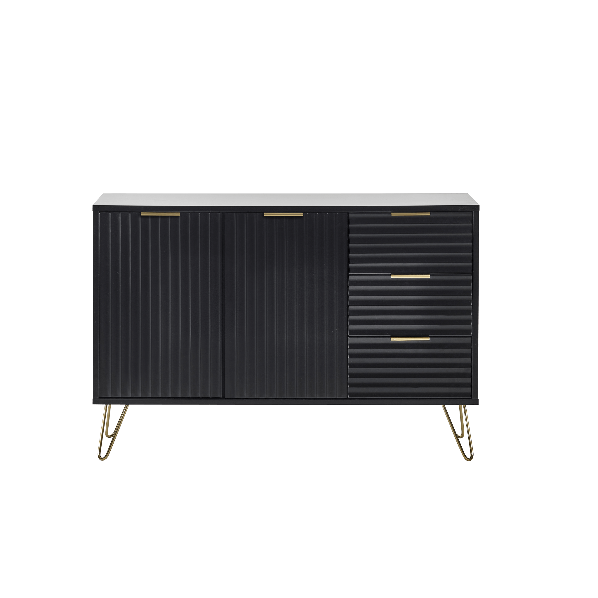 Levi Large Sideboard - Matt Black