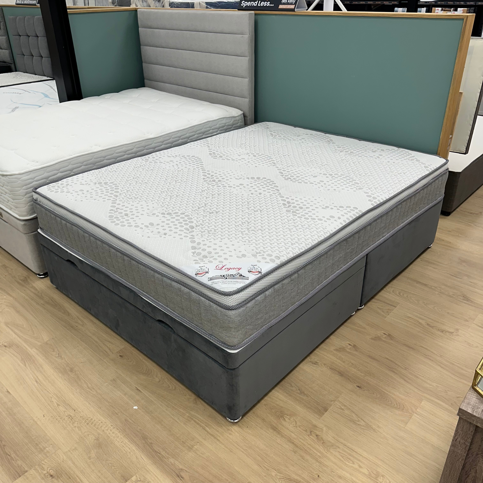 Madrid 5ft King Size Ottoman Bed Set