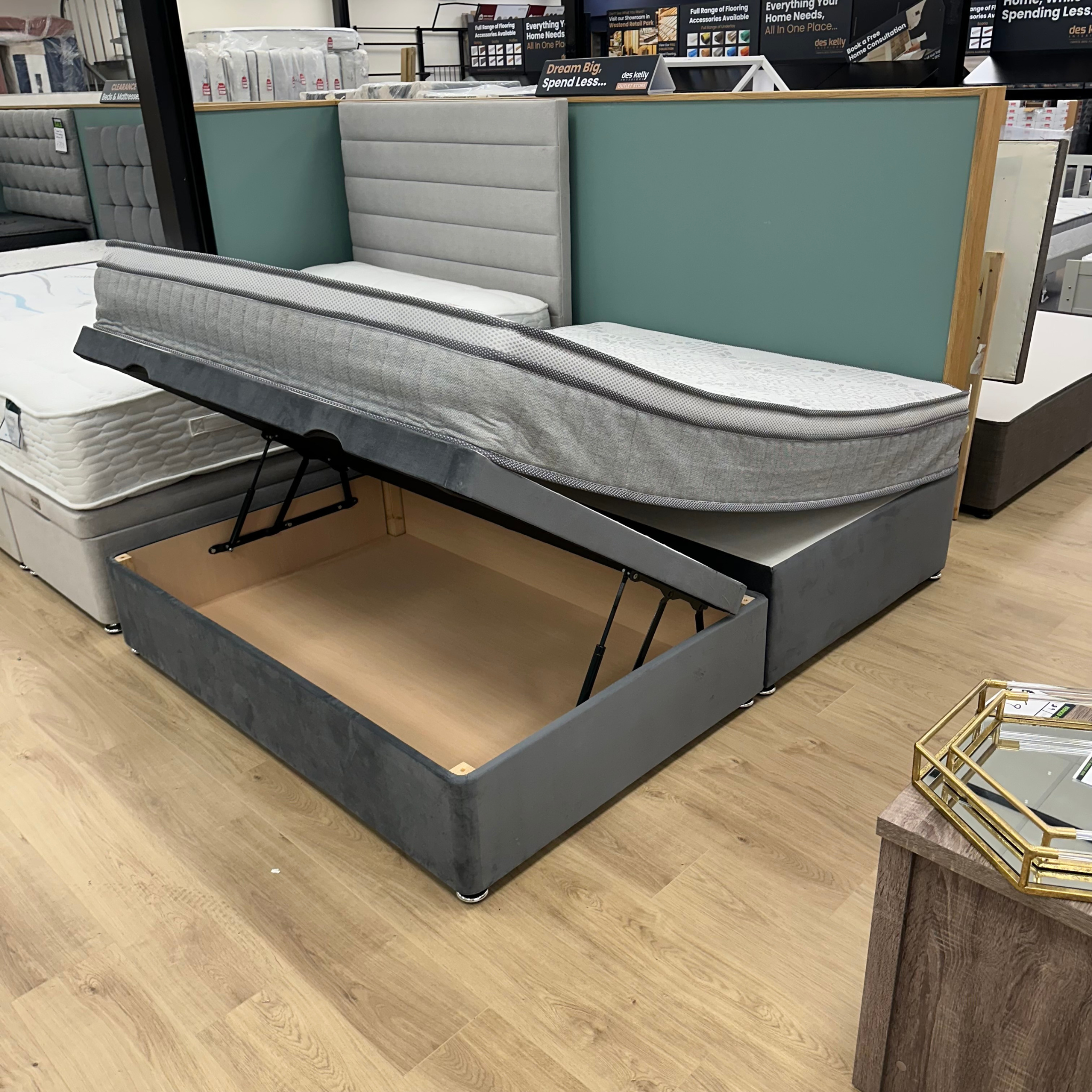 Madrid 5ft King Size Ottoman Bed Set