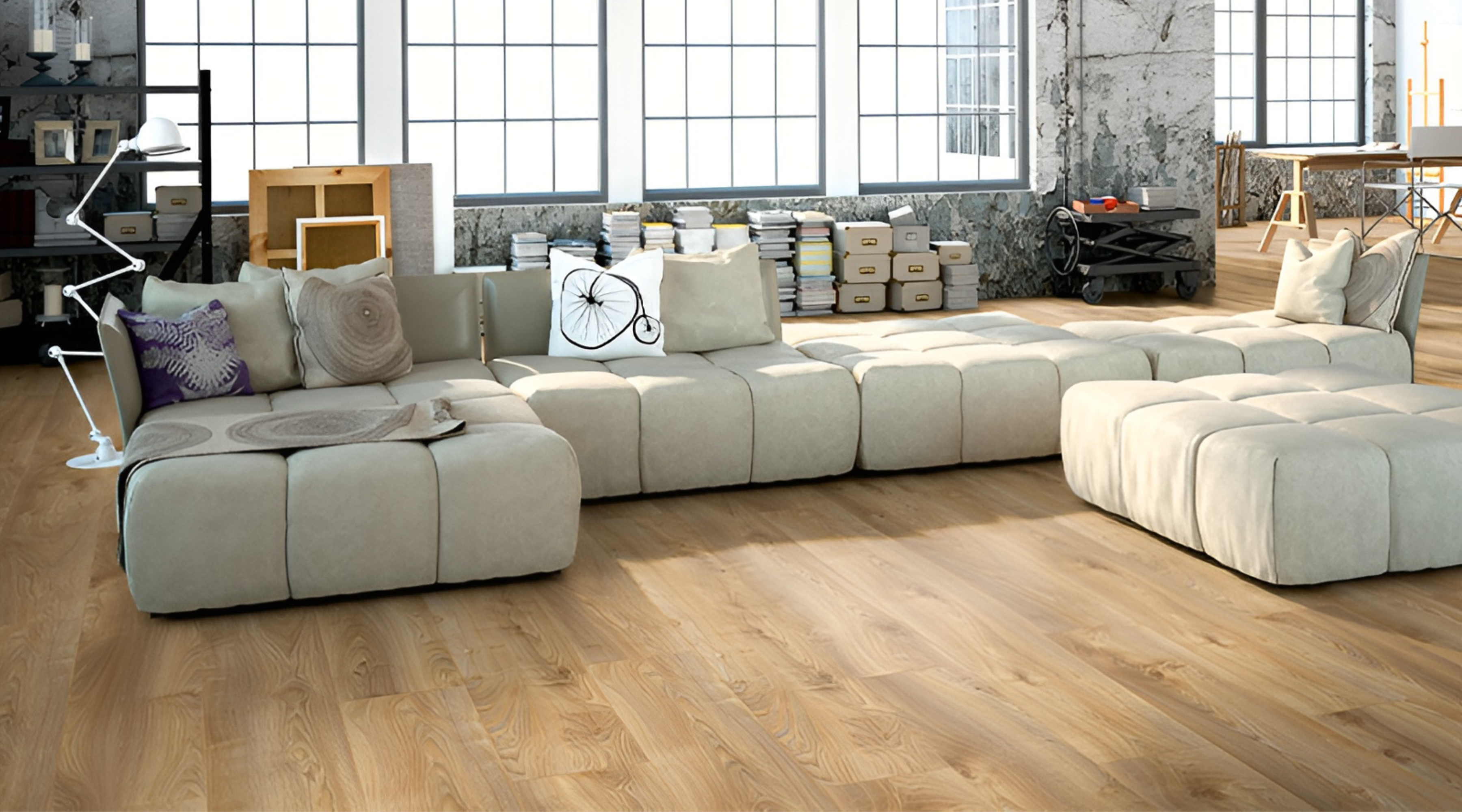 Mammut Long Plank Macro Oak Nature Laminate Flooring AC5