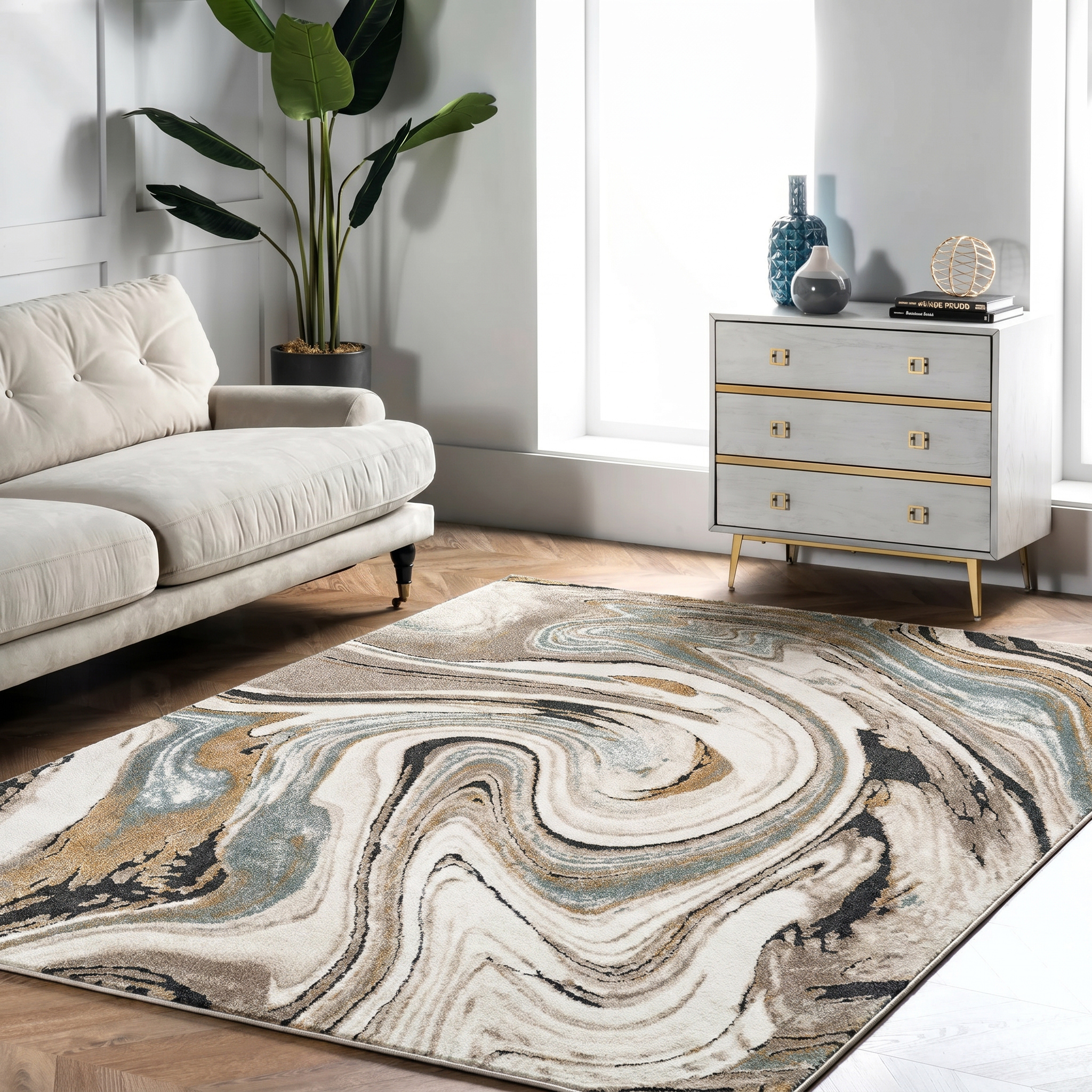 Marble Seascape-Aqua Mink