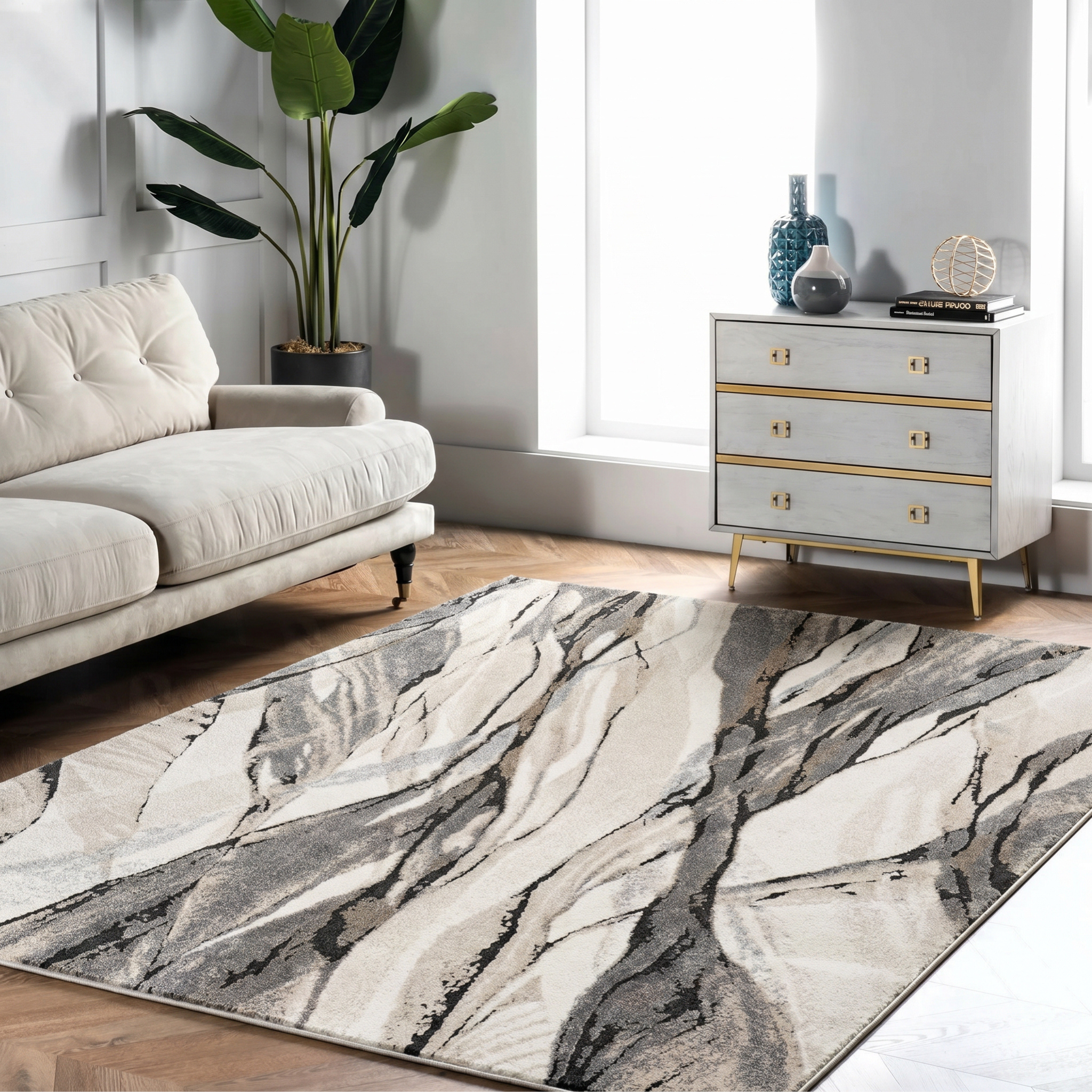 Marble Serene-D.Grey Cream