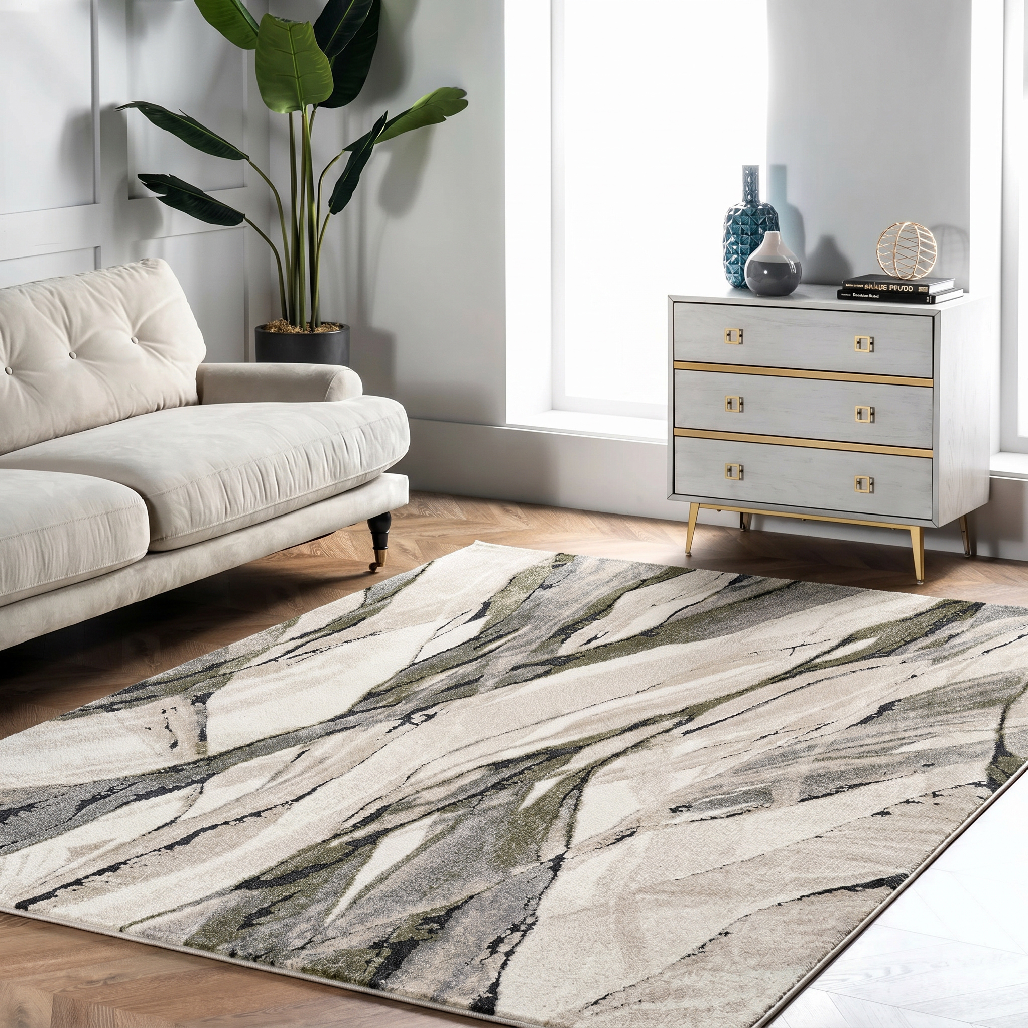 Marble Serene-Green Cream