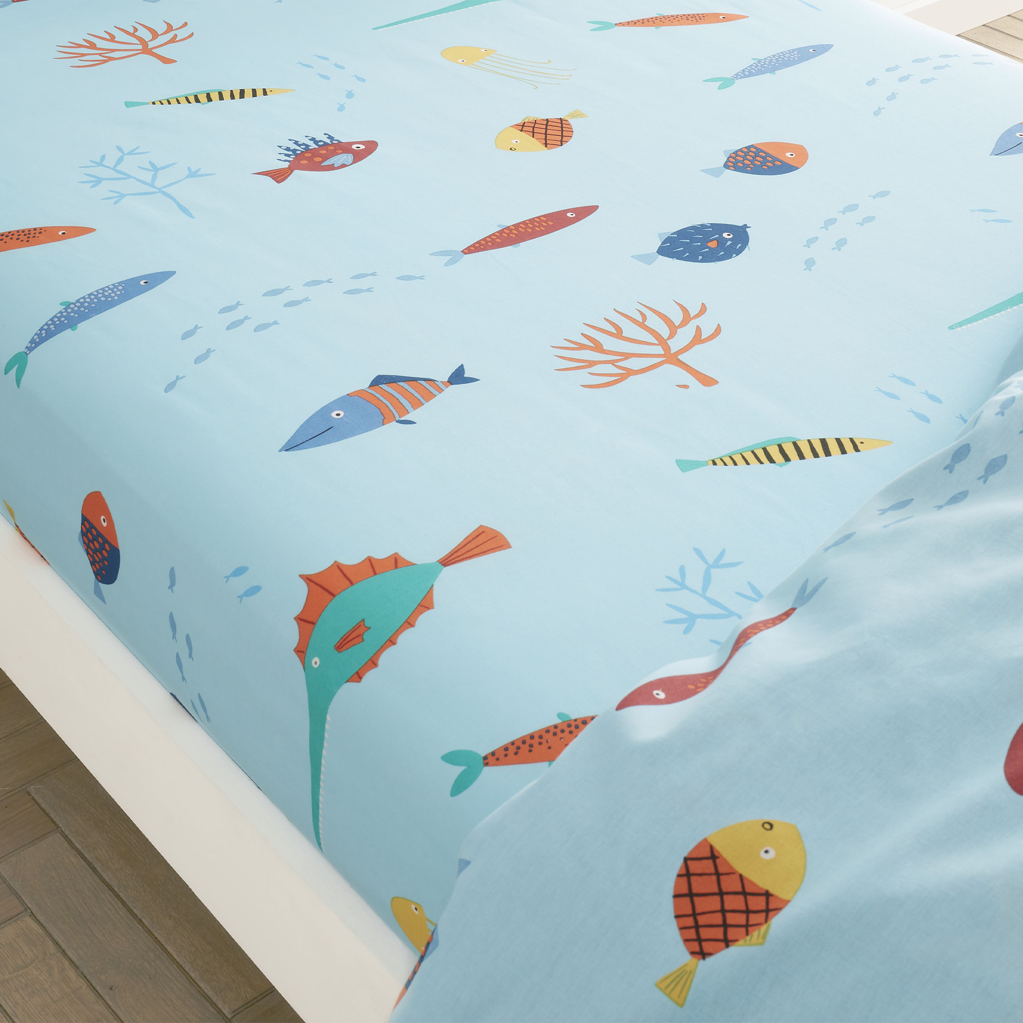 Ocean Life Single Fitted Sheet