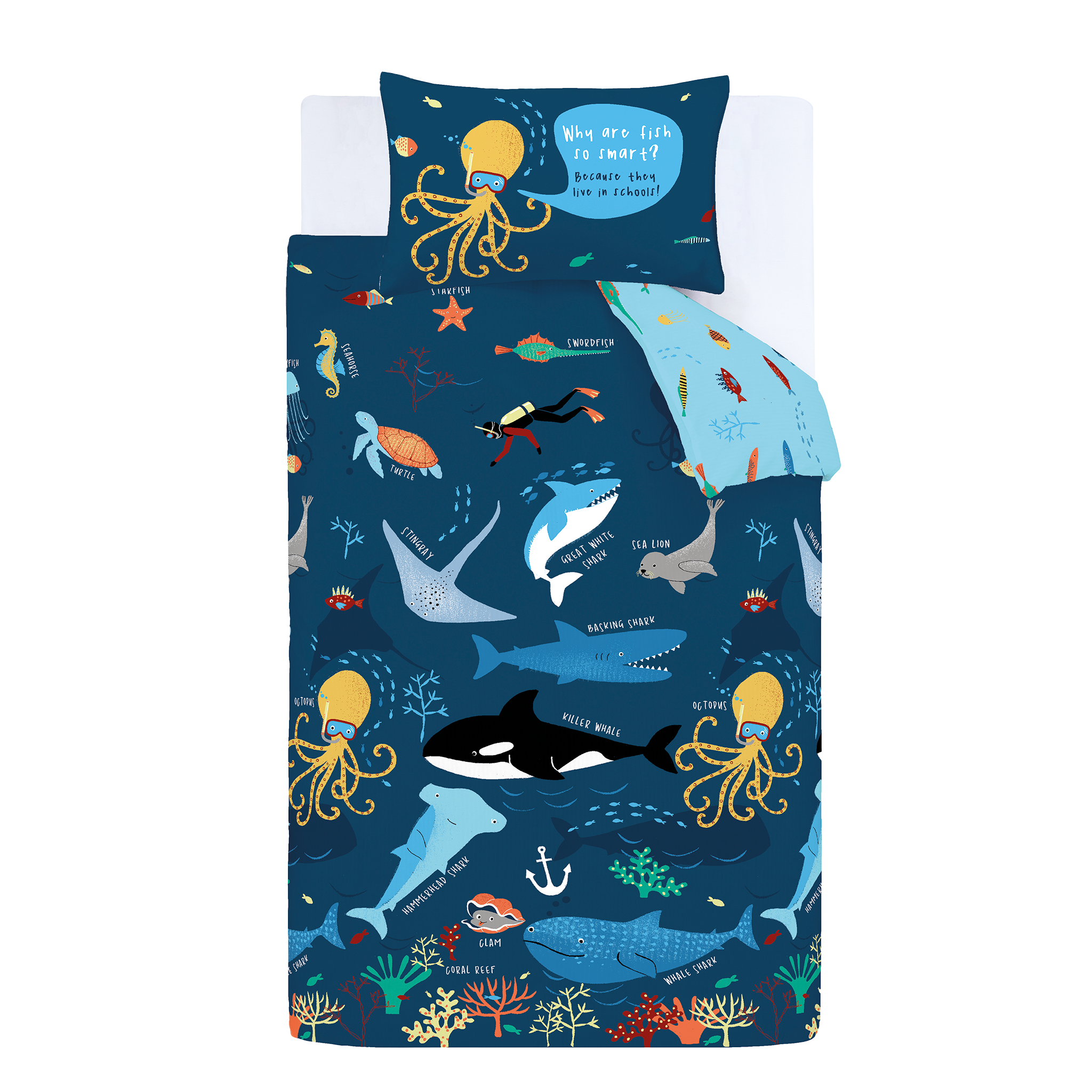 Ocean Life Single Duvet Set