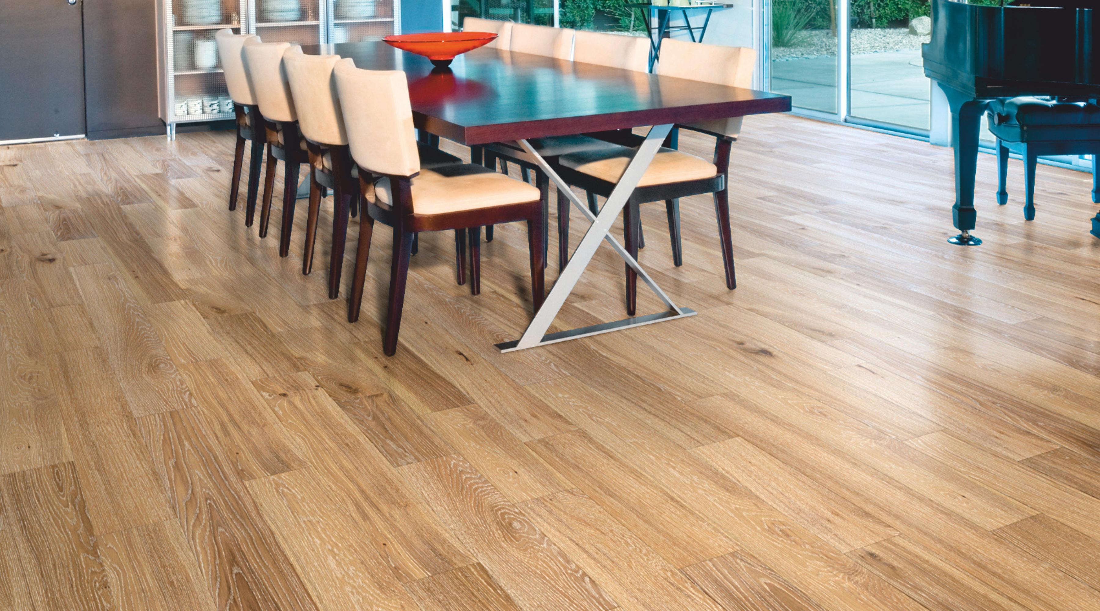 Oak Creme Brushed Matt Lacquered Engineered Flooring gallery image