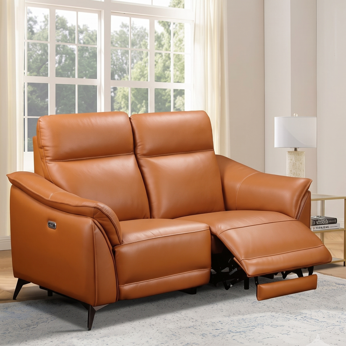 Oporto Leather 2 Seater Recliner