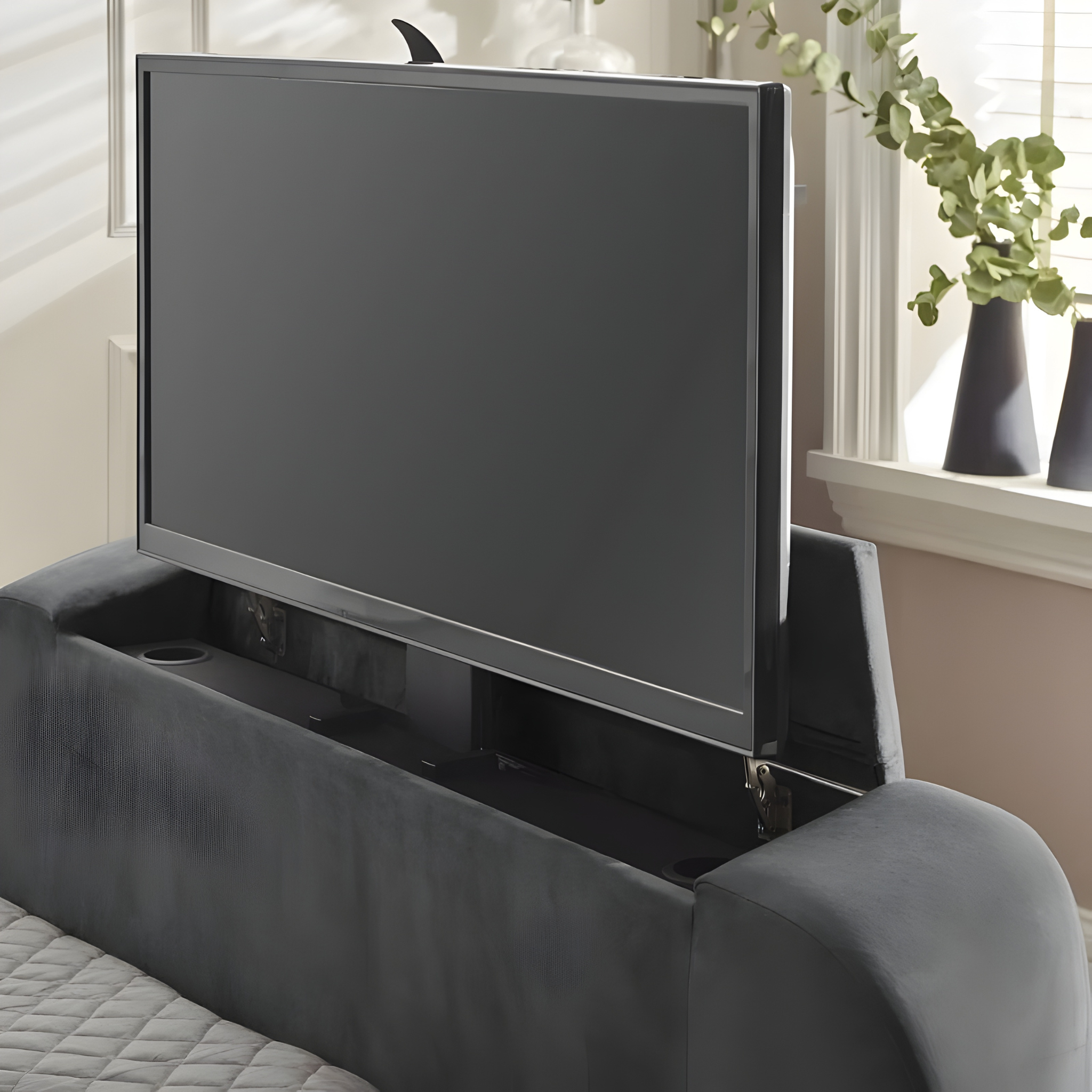 Clara Side Lift-Up Ottoman Storage Tv Bedframe