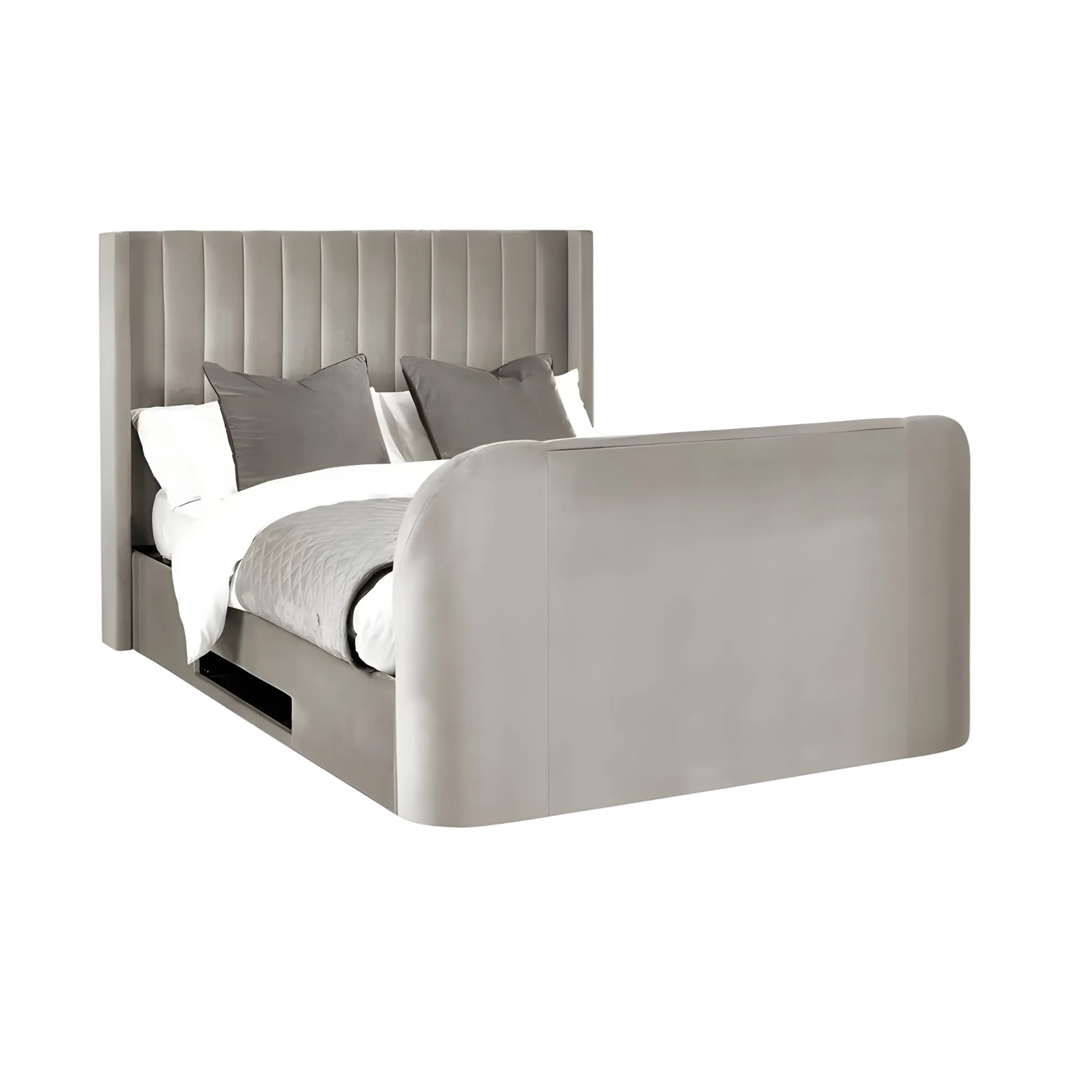 Clara Side Lift-Up Ottoman Storage Tv Bedframe