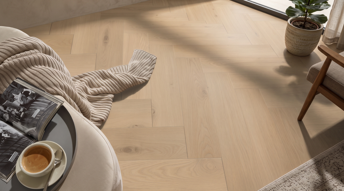 Pure Oak Herringbone SPC gallery image