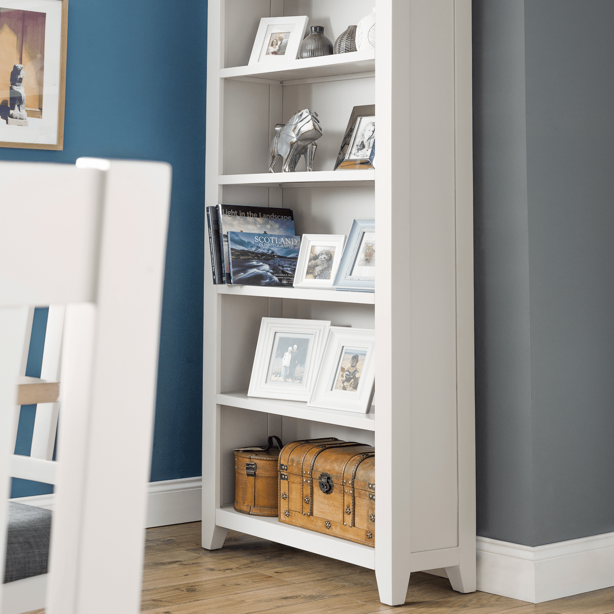 Trinity Tall Bookcase  - Elephant Grey/Pale Oak