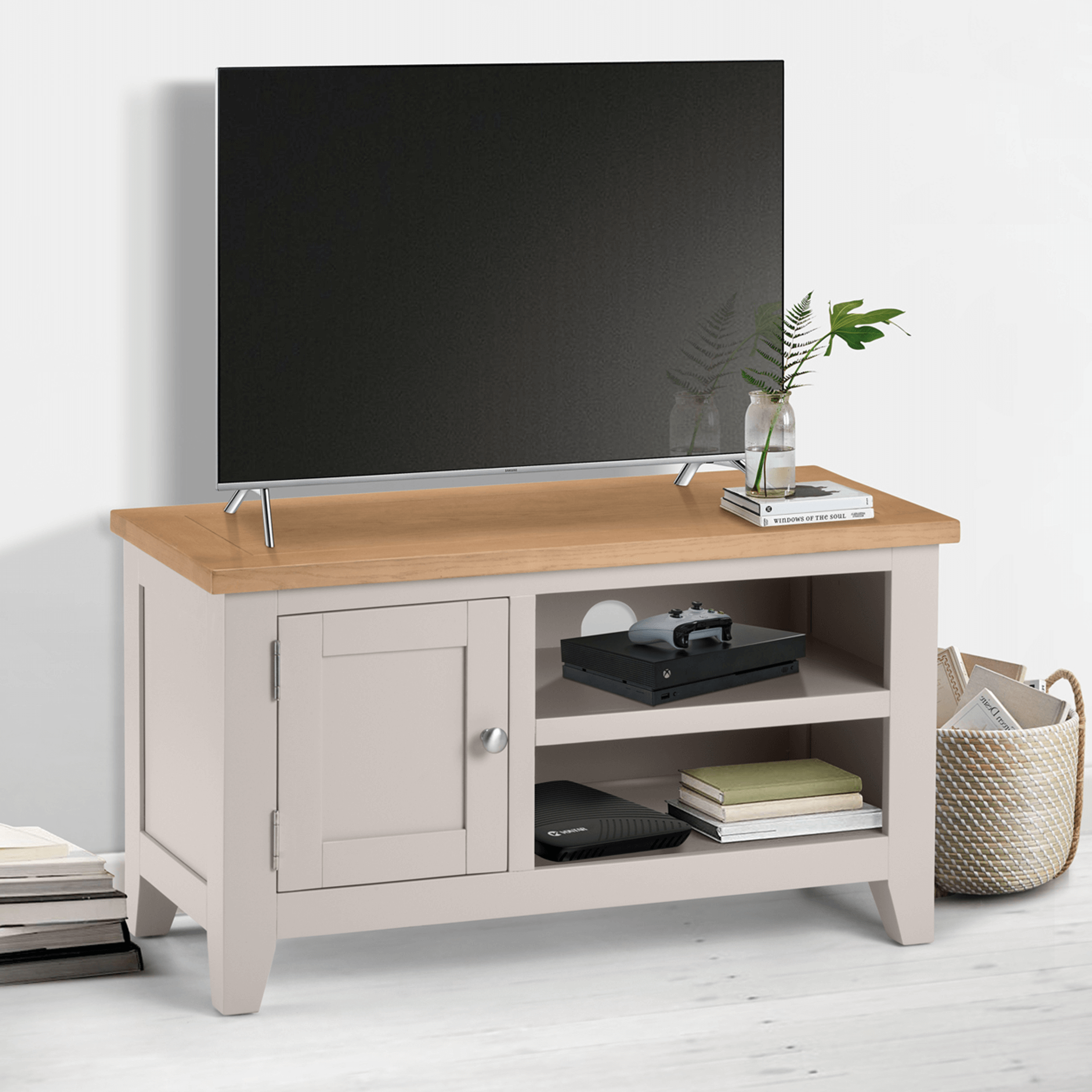 Trinity Tv Unit  - Elephant Grey/Pale Oak