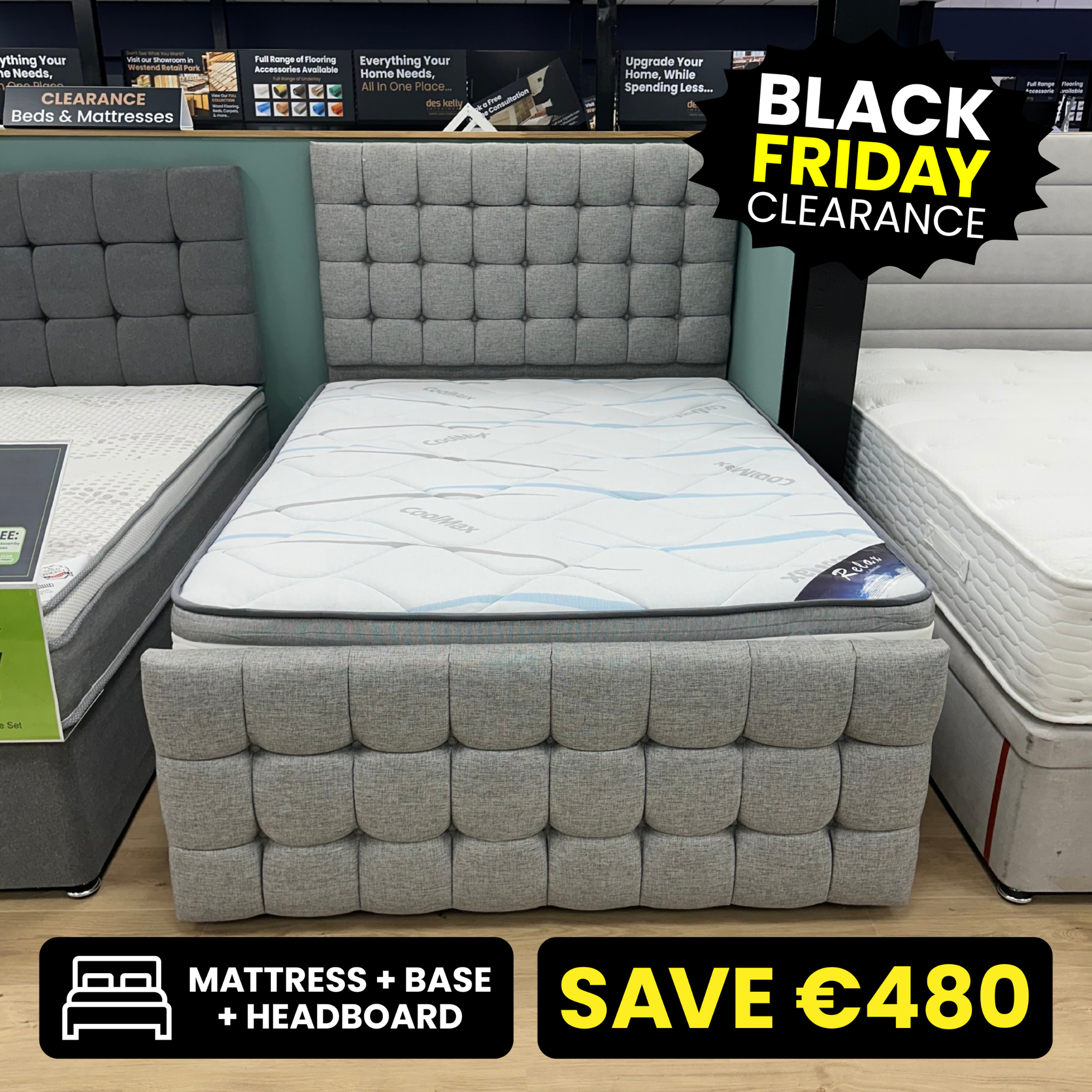 Relax 4"6 Double Bed Set