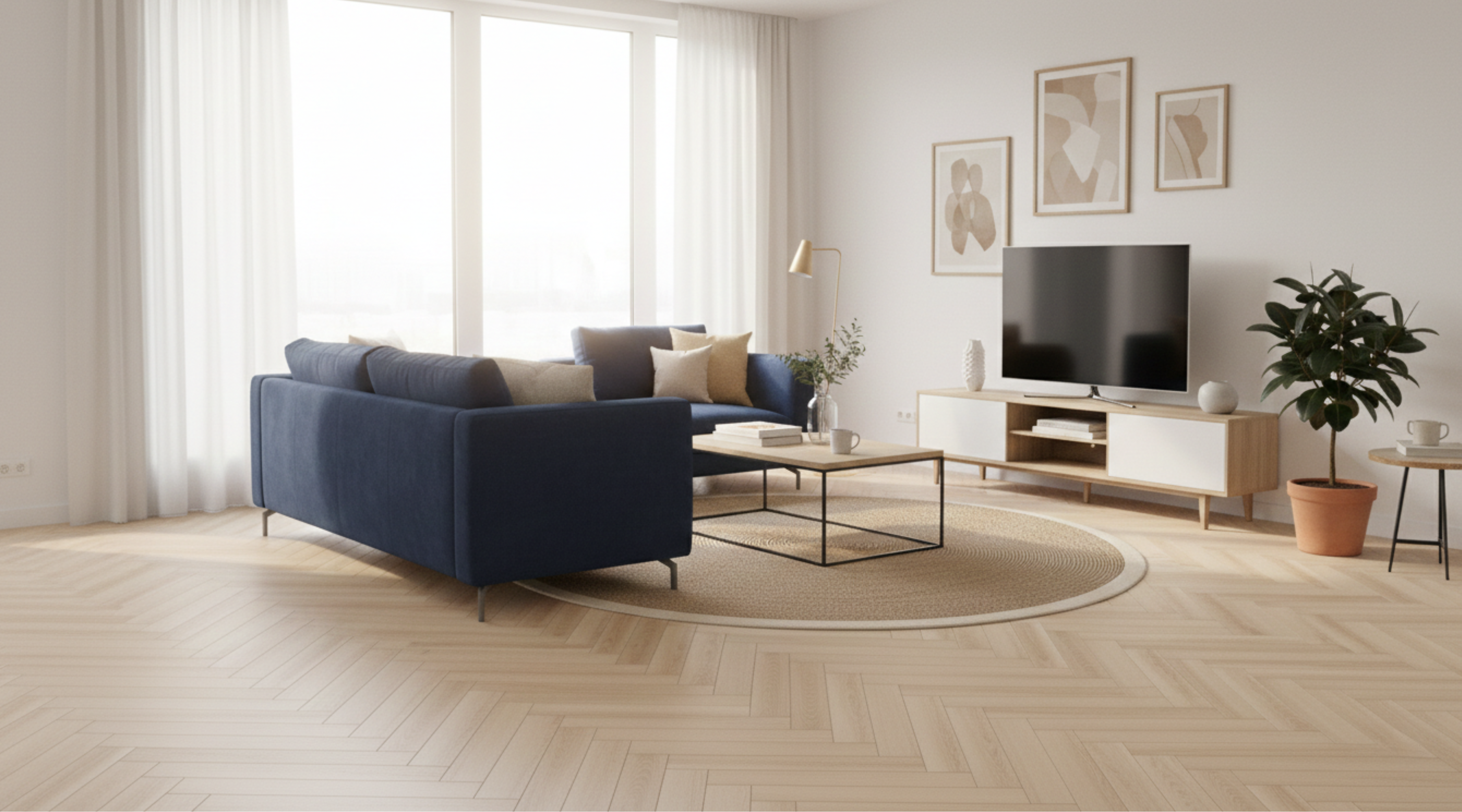 Rhodes Oak Herringbone 12mm | Des Kelly