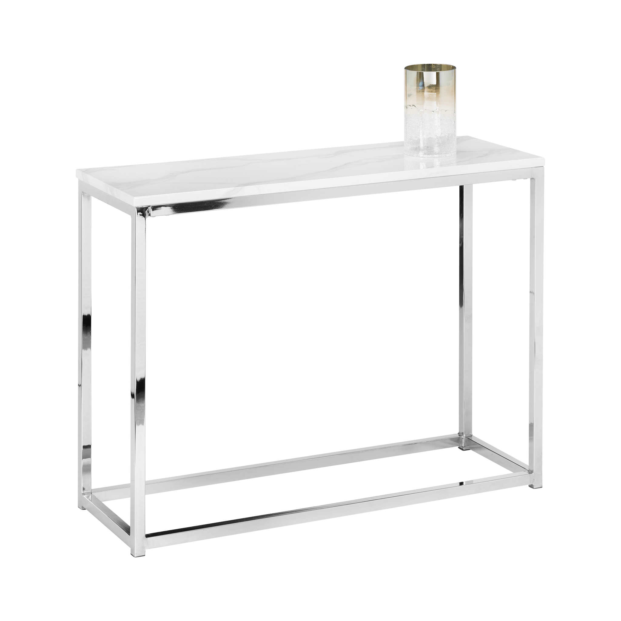 Matteo White Marble Console Table