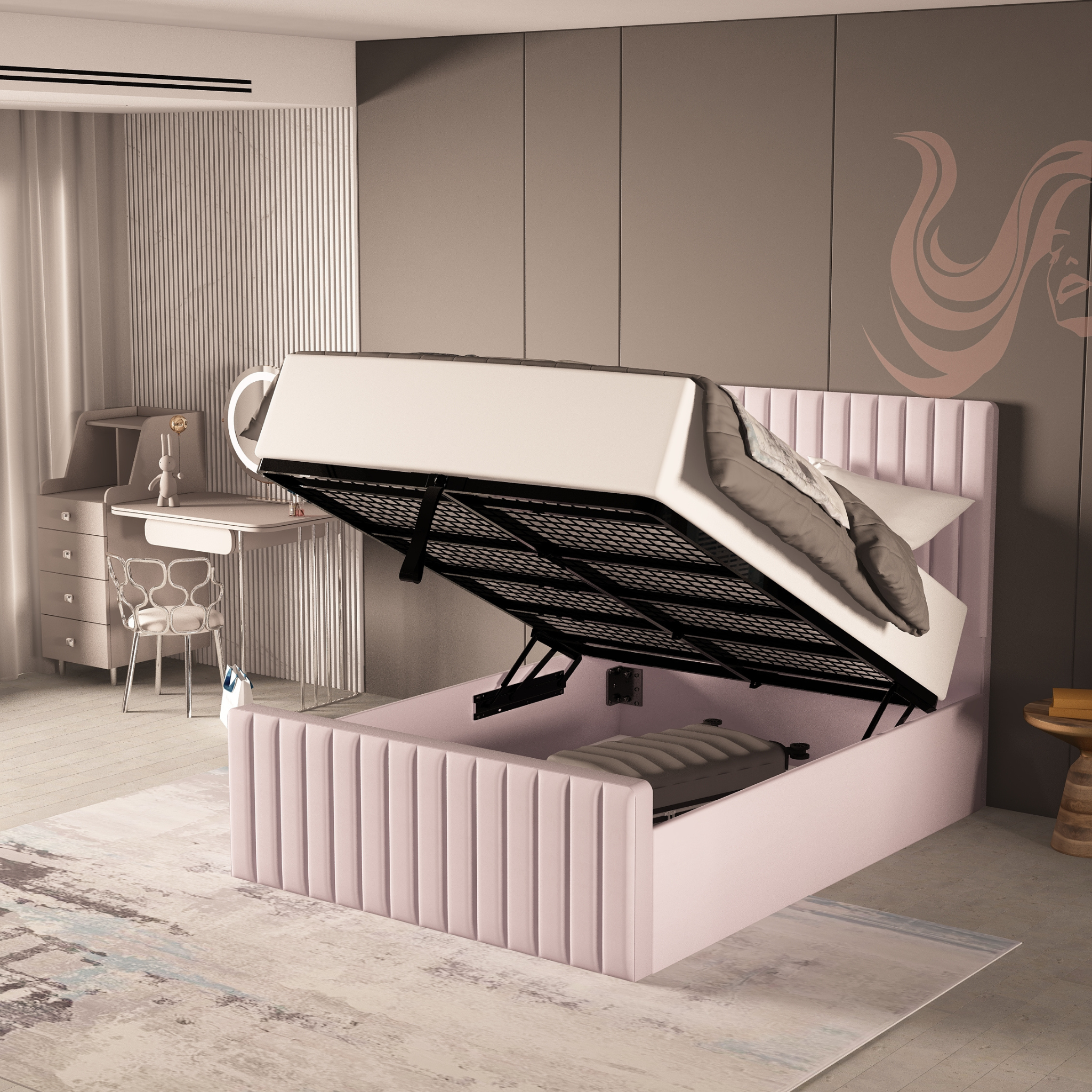 Saloma Ottoman Storage Bedframe