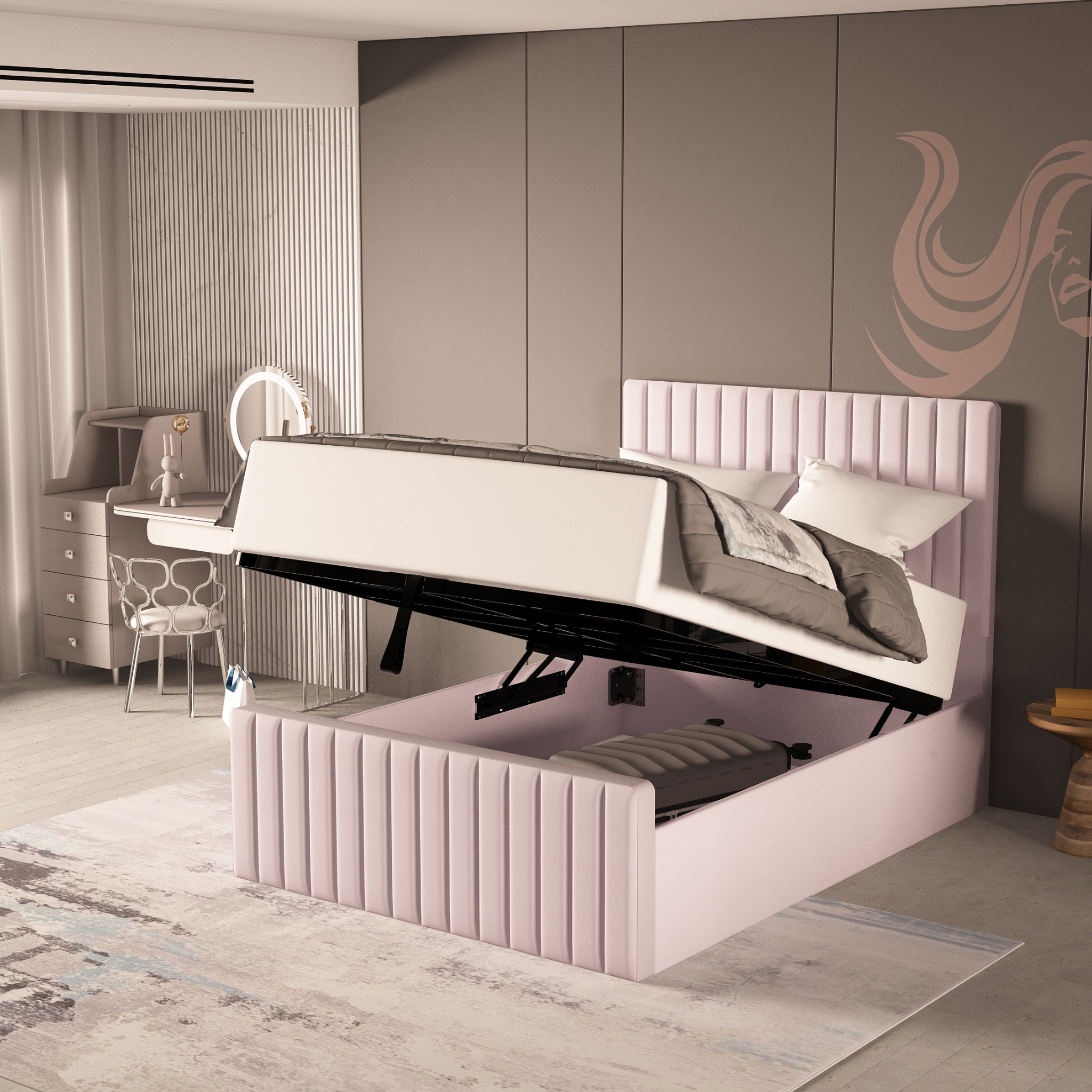Saloma Ottoman Storage Bedframe
