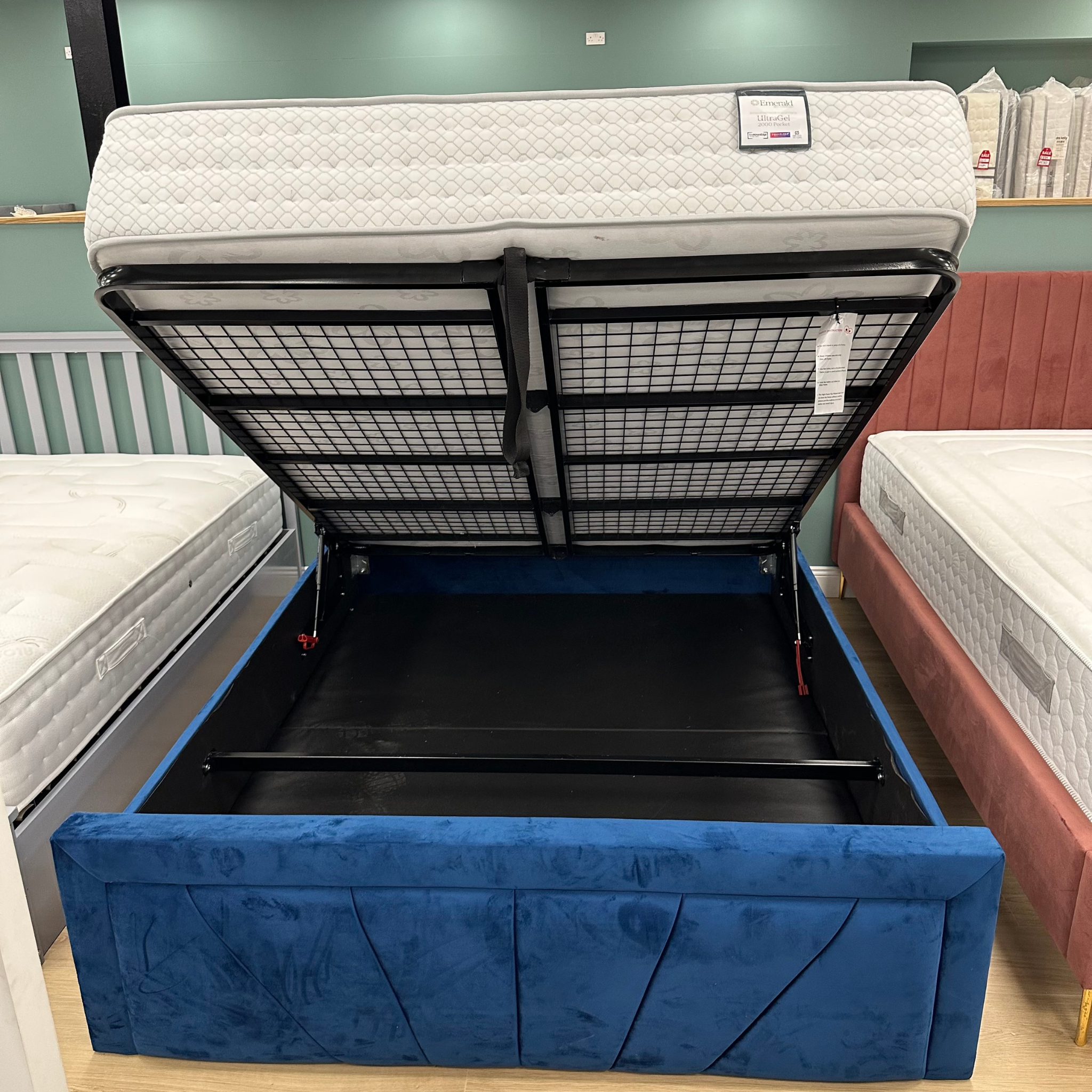 Starlight 5ft King Size Full Ottoman Bed Set