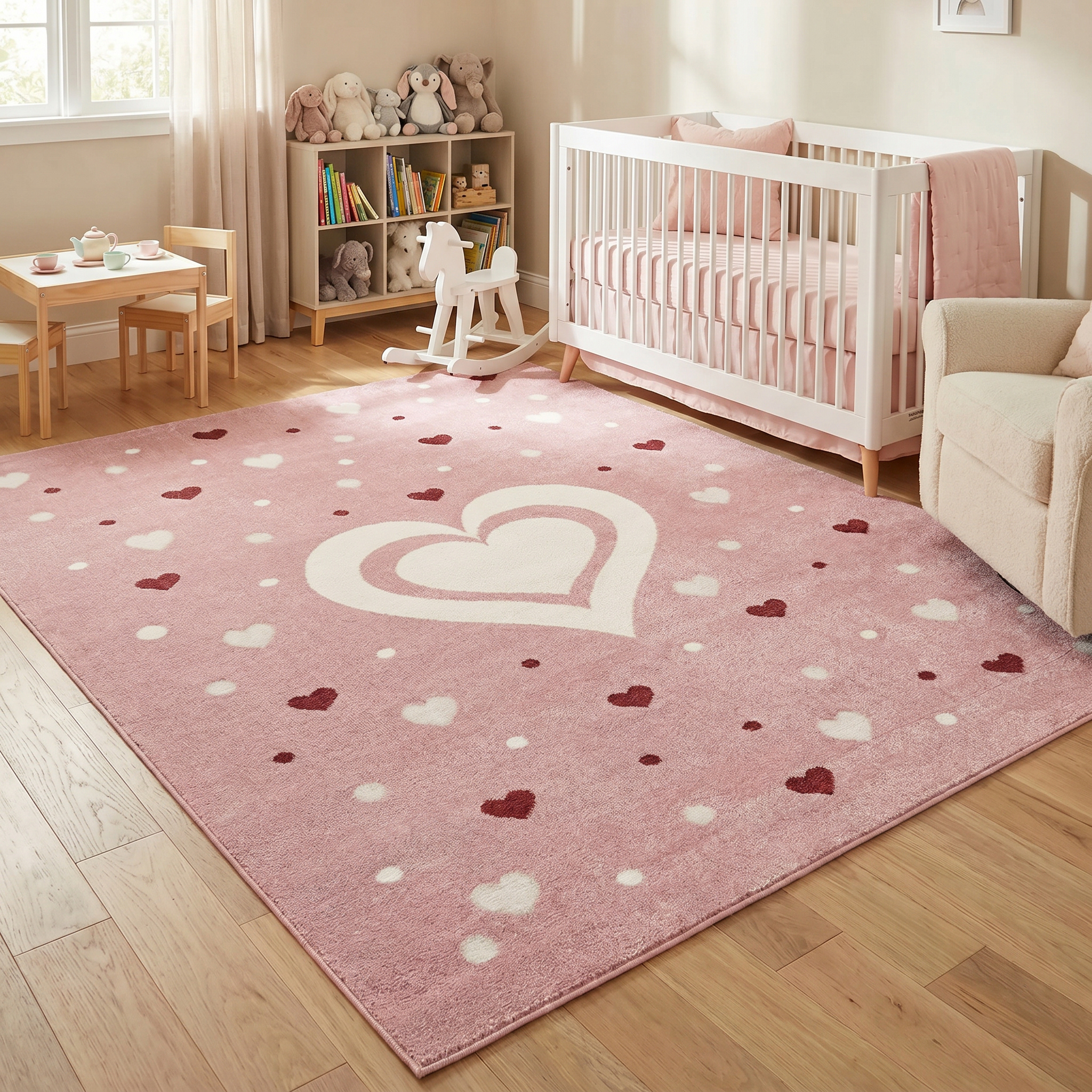 Step Love Hearts Pink