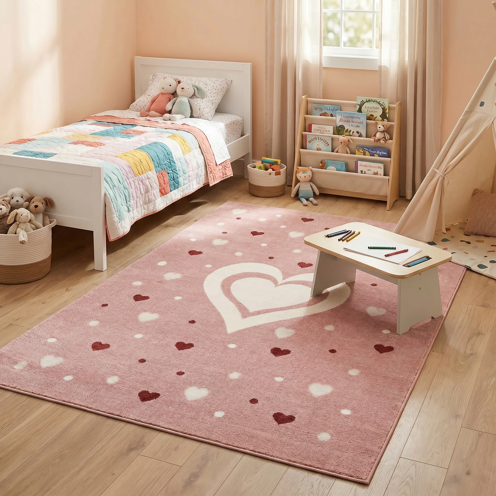 Step Love Hearts Pink