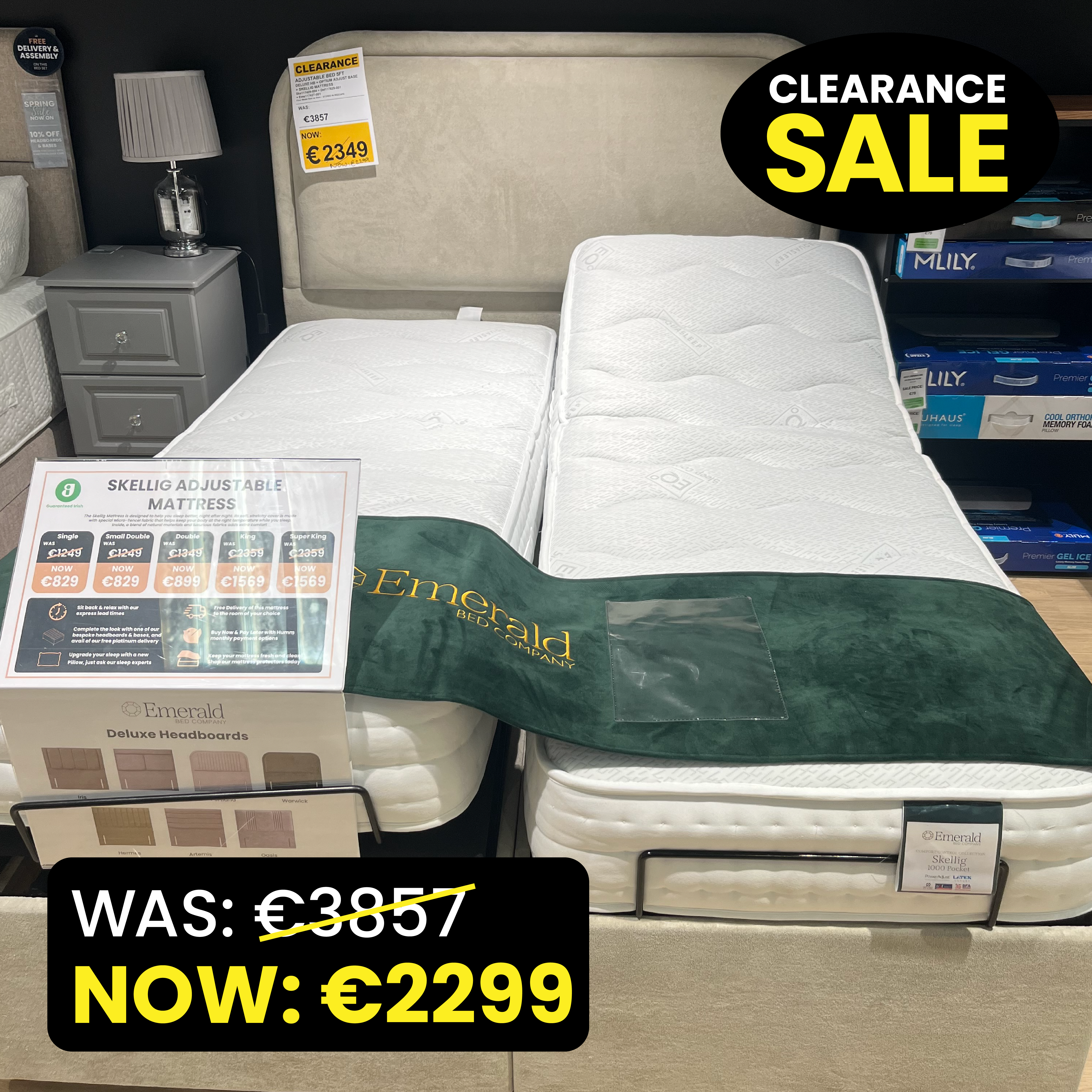 Skellig – 5ft Adjustable Bed Bundle