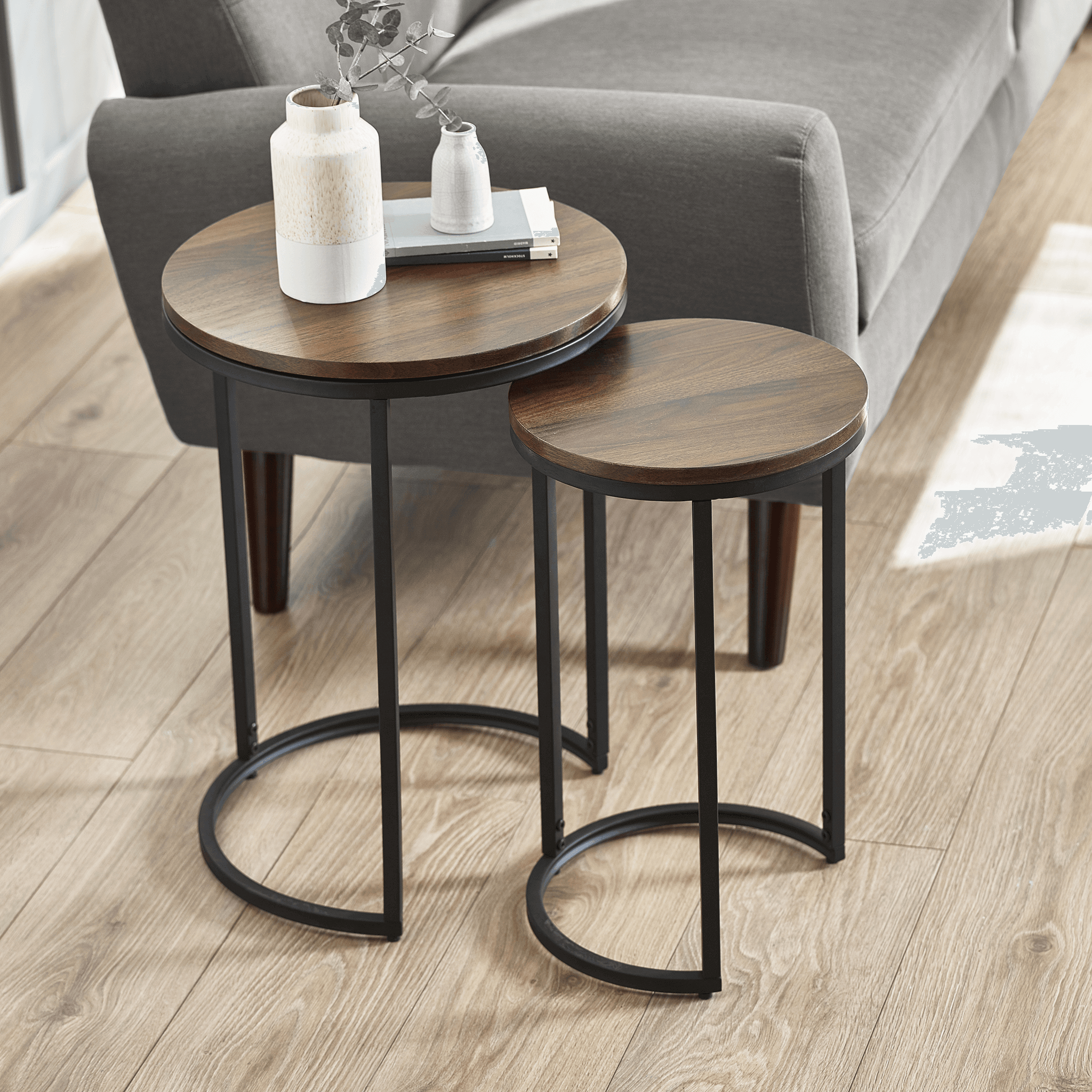 Hugo Round Nesting Side Tables | Des Kelly