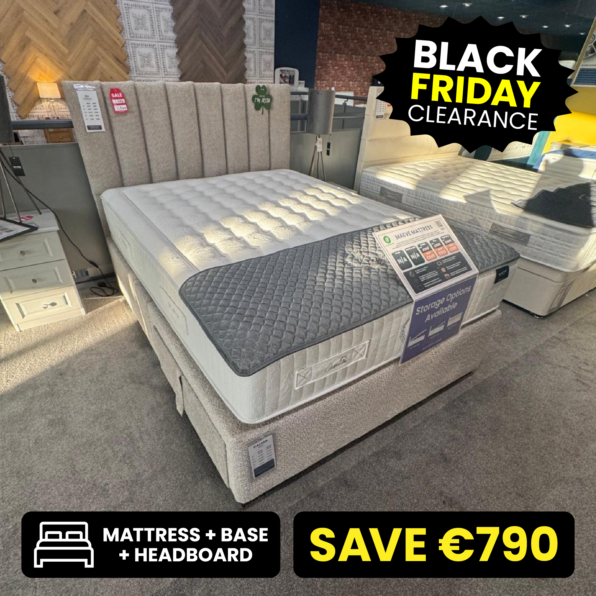 Palma 5ft King Size 2 Drawer Bed Set