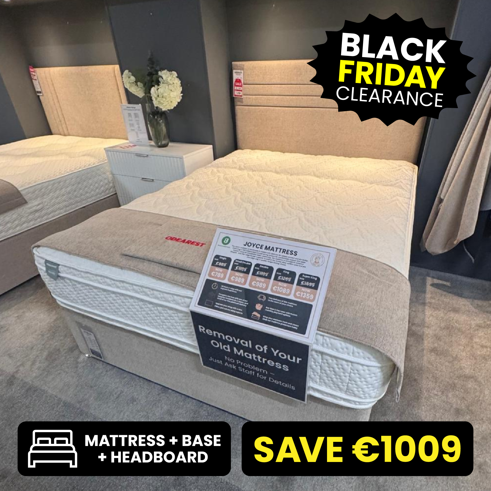 Joyce 5ft King Size Bed Set