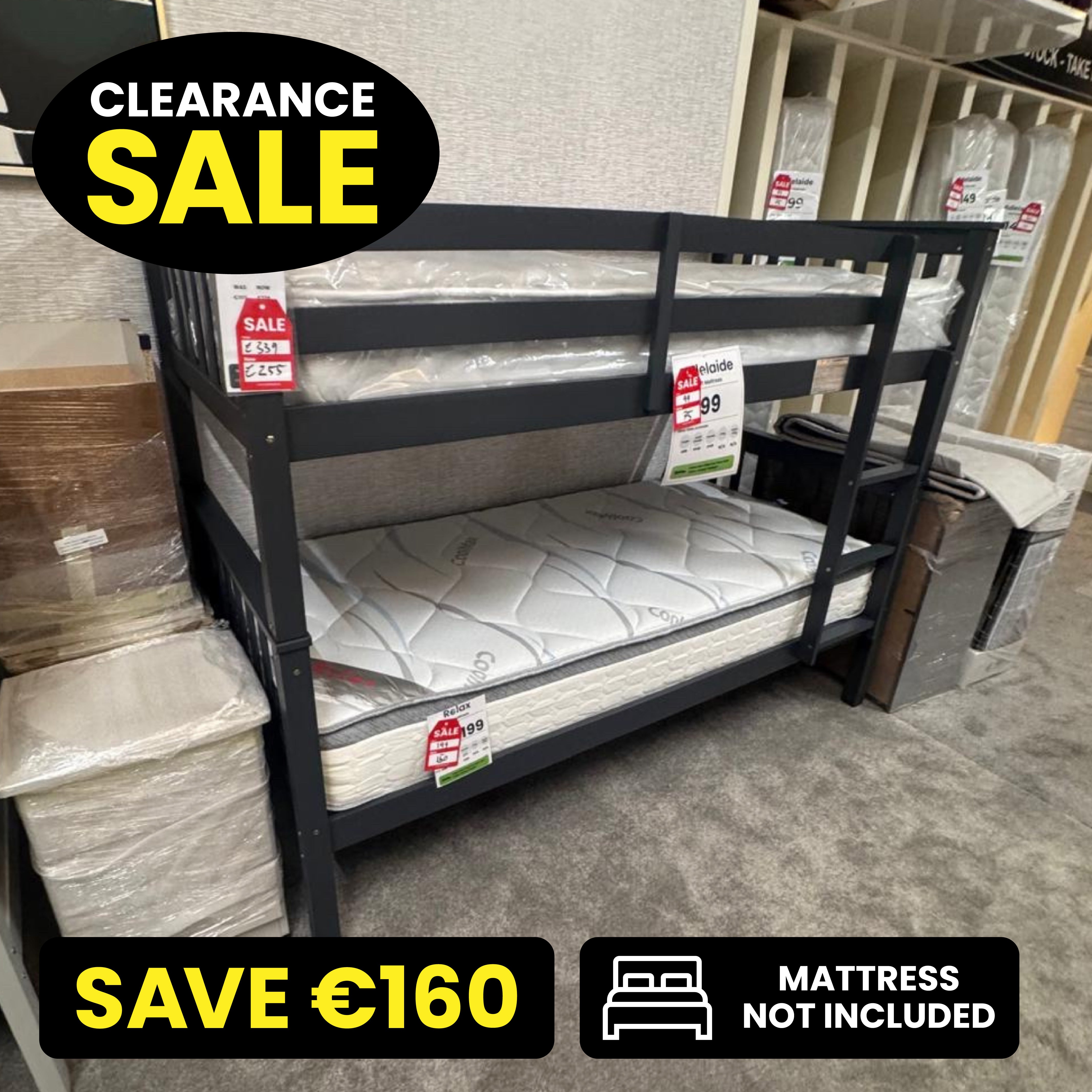 Colby Bunk Bed Dark Grey