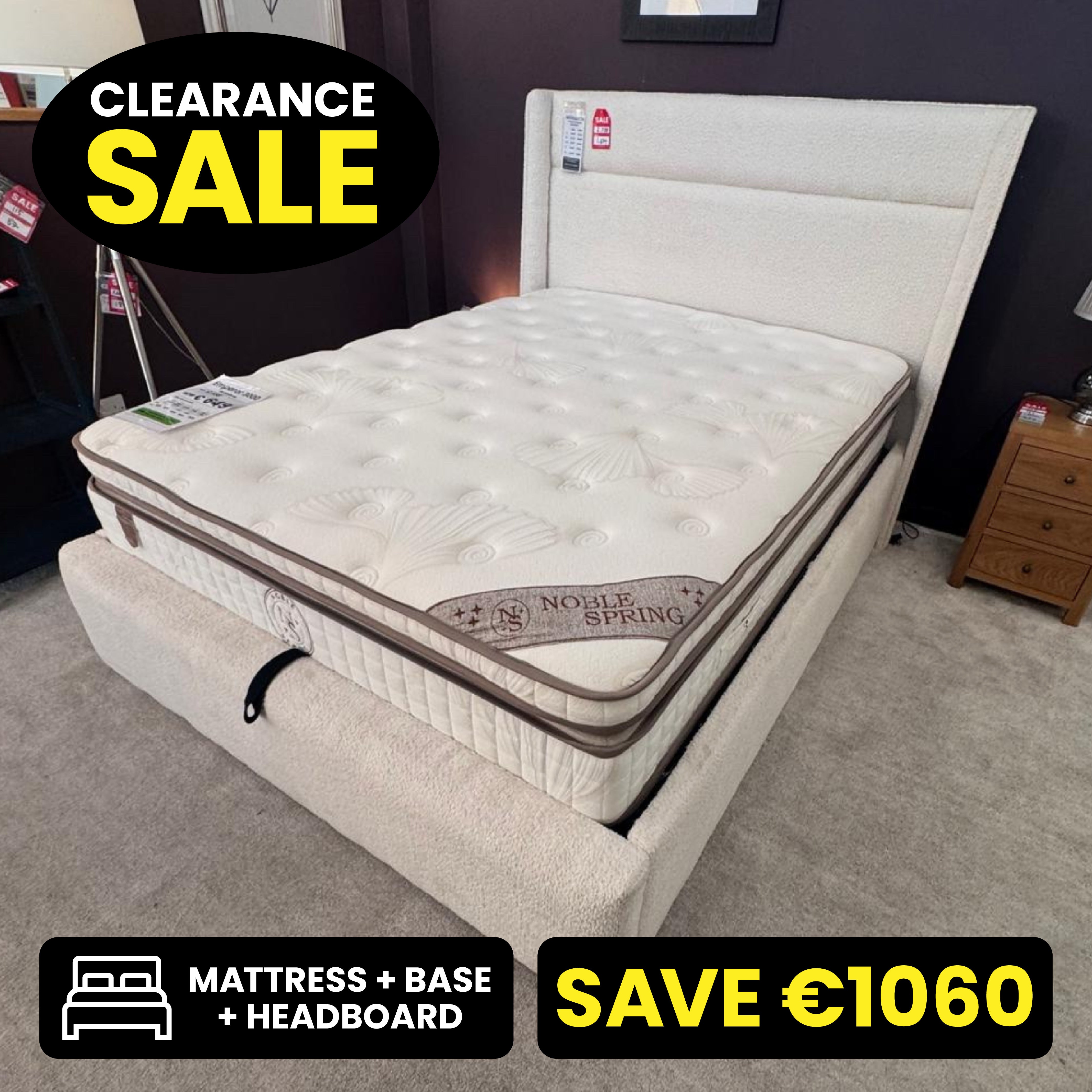 Monarch 5ft King Size Ottoman Bed Set