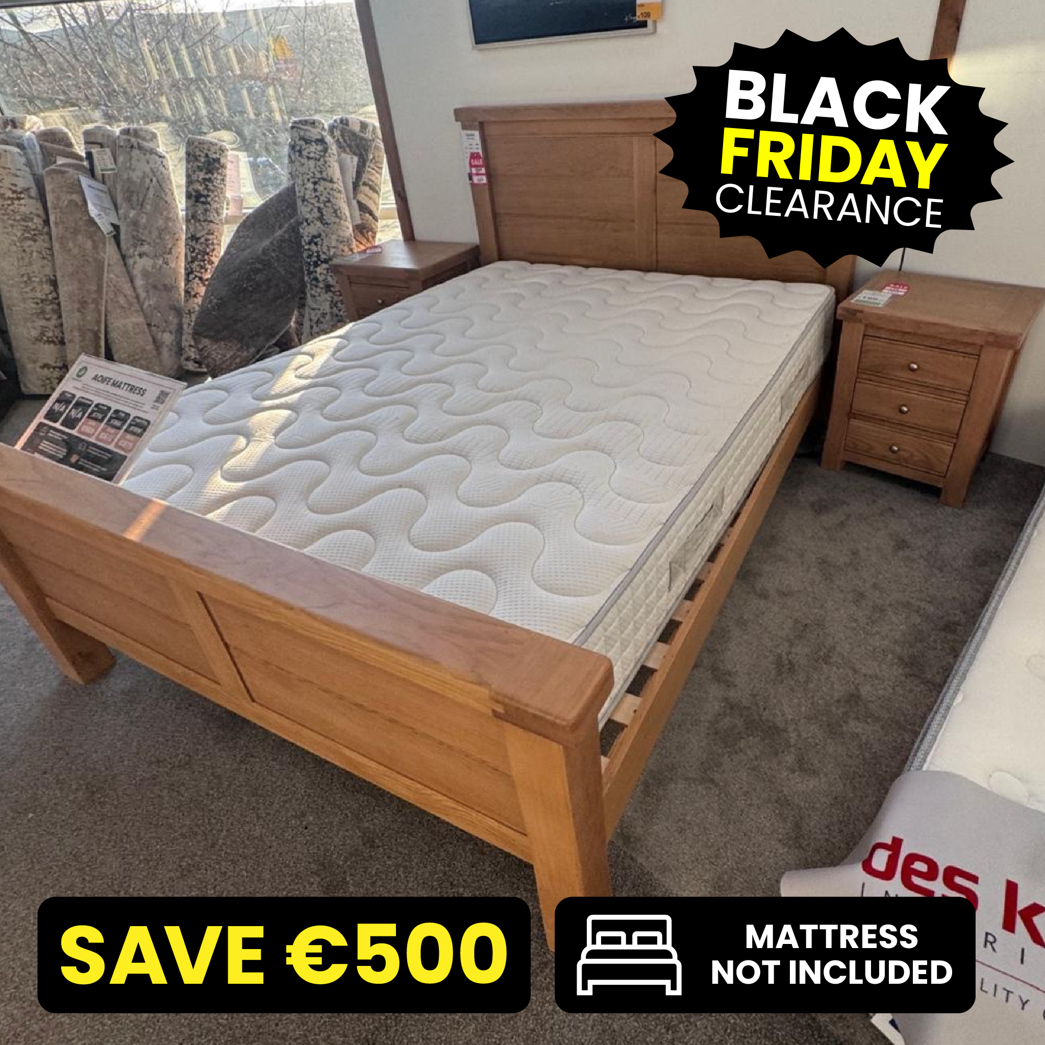 Dana Bedframe & Bedside Tables Set