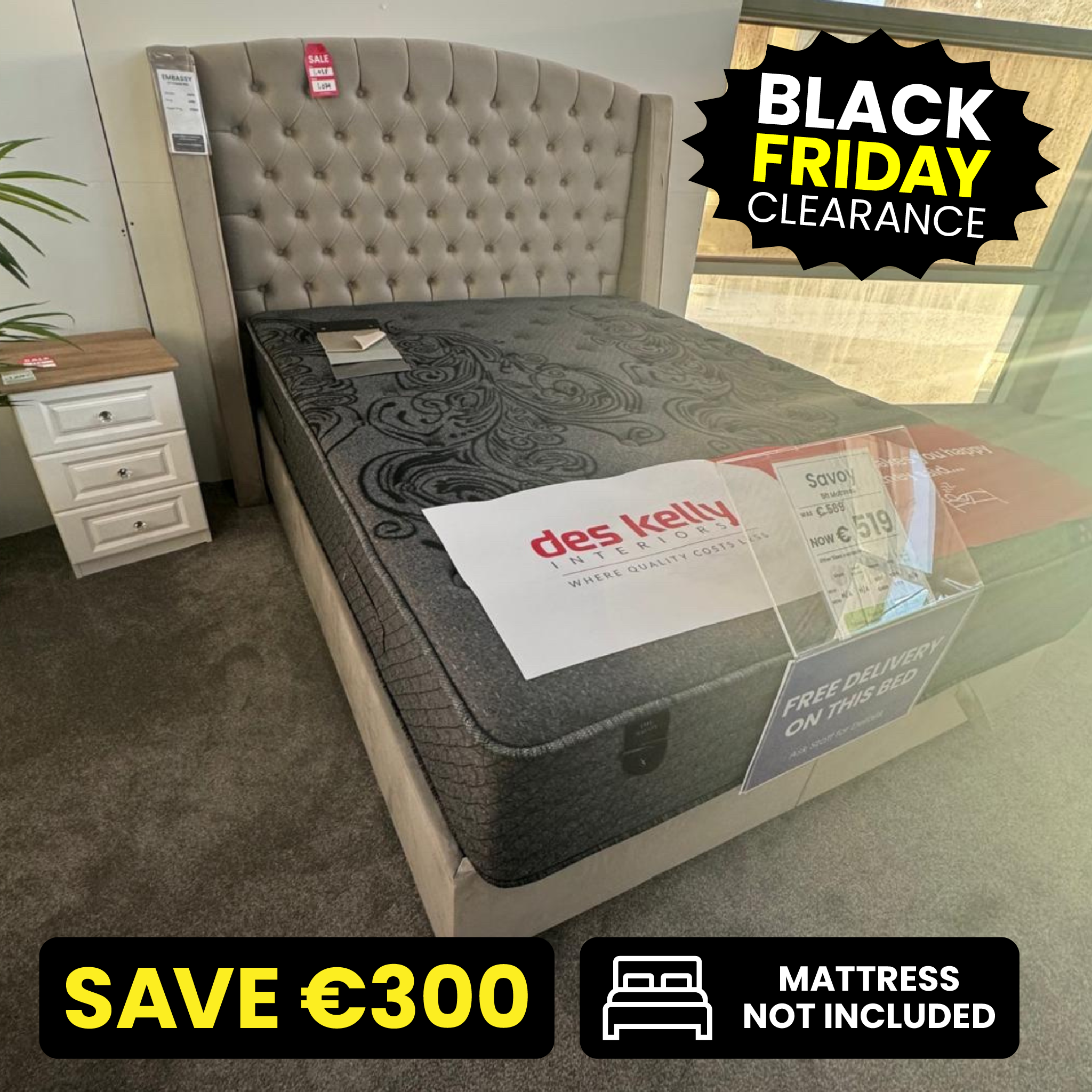 Embassy 5ft King Storage Ottoman Bedframe