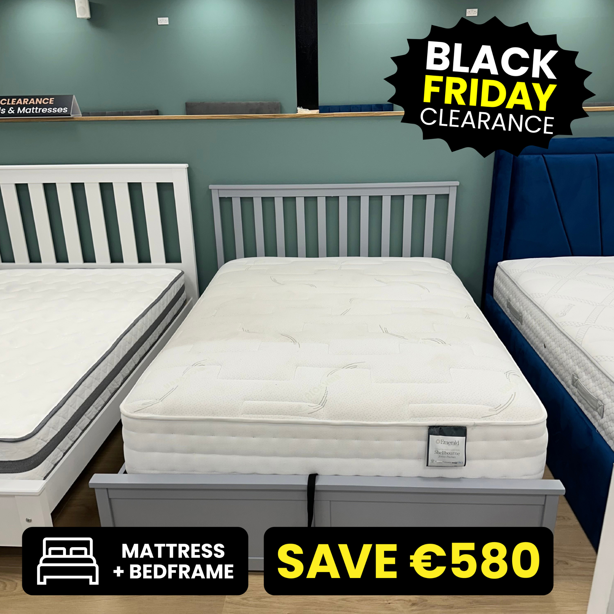 Tiffany 4"6 Ottoman Bed Set