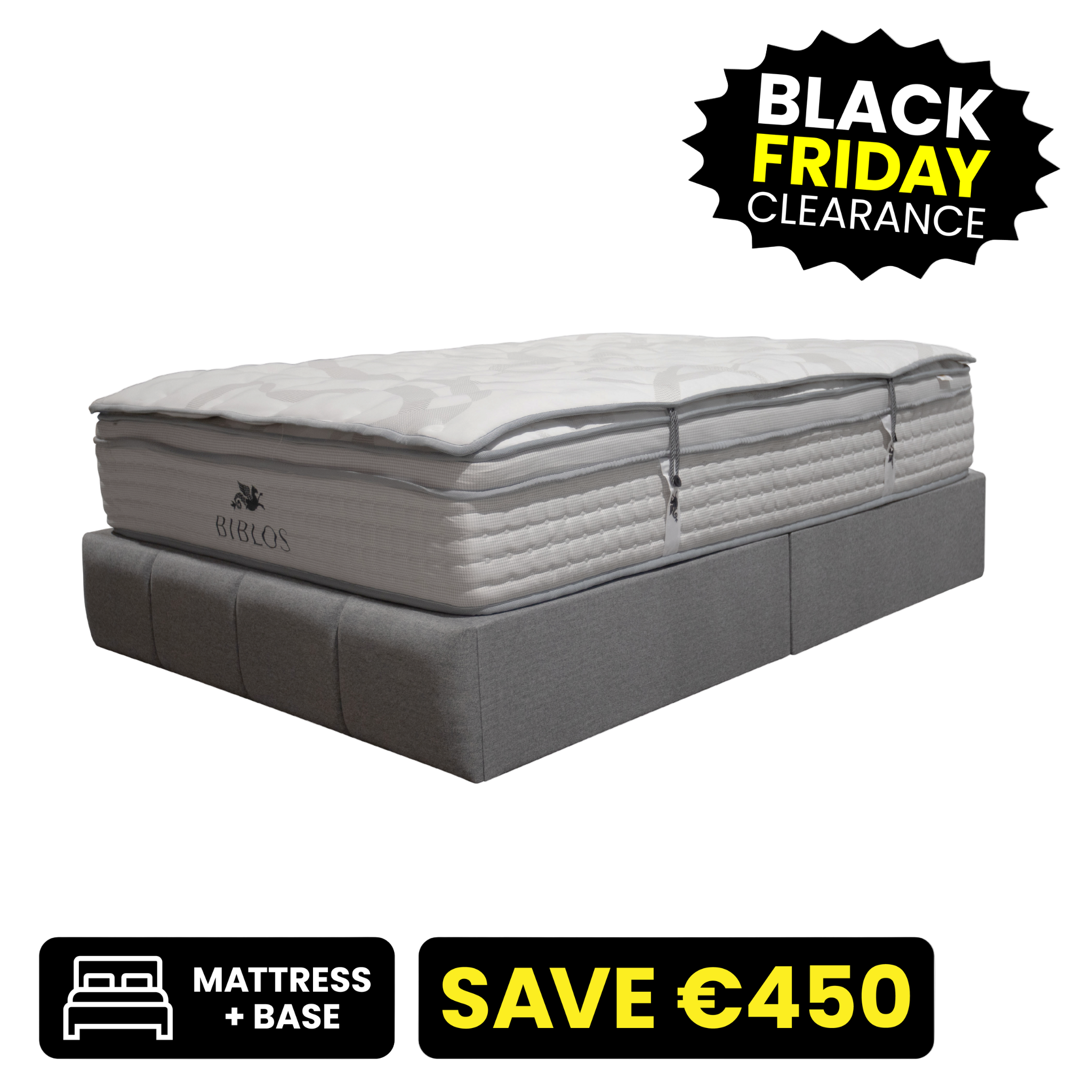 Tweed 5ft King Size Base & Mattress Set