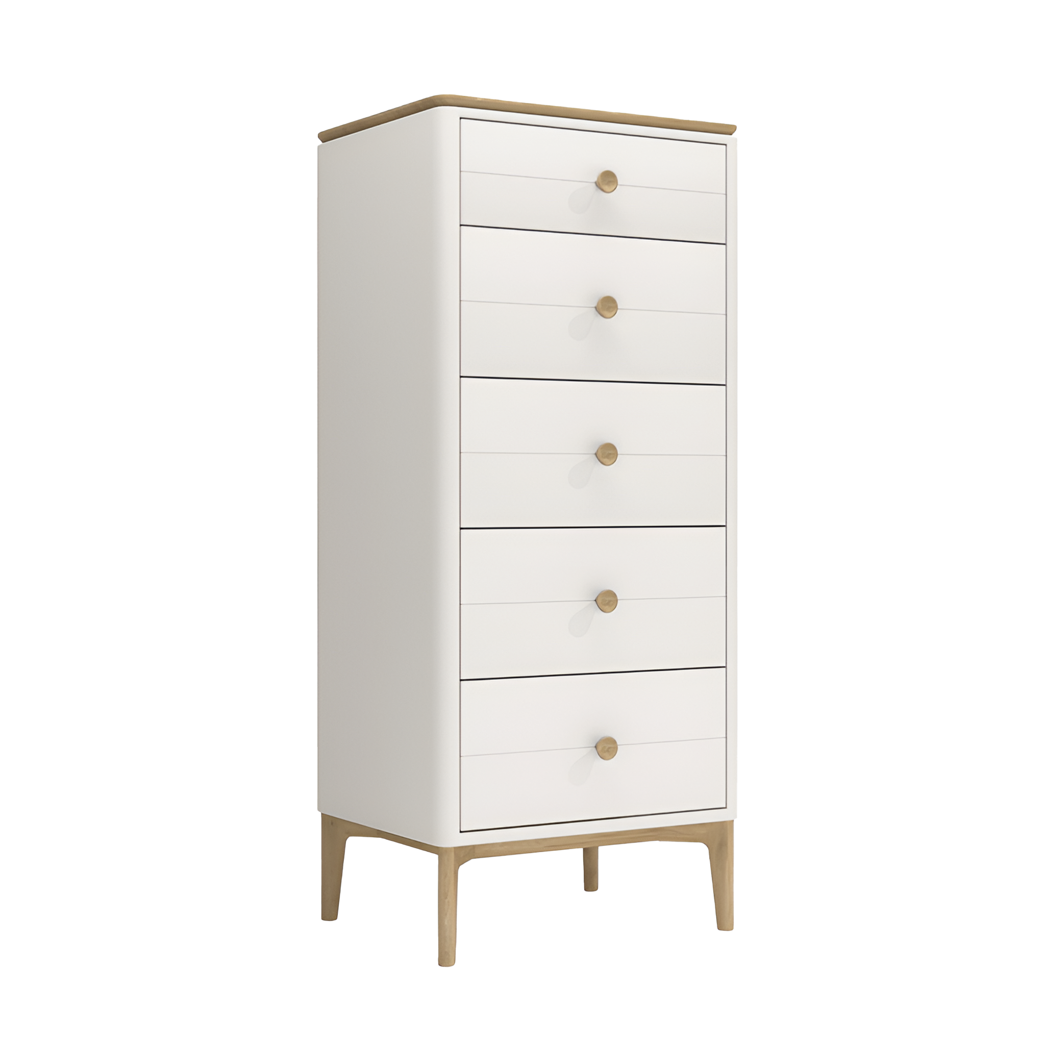 Wycombe Tall 5 Drawer Chest of Drawers Natural