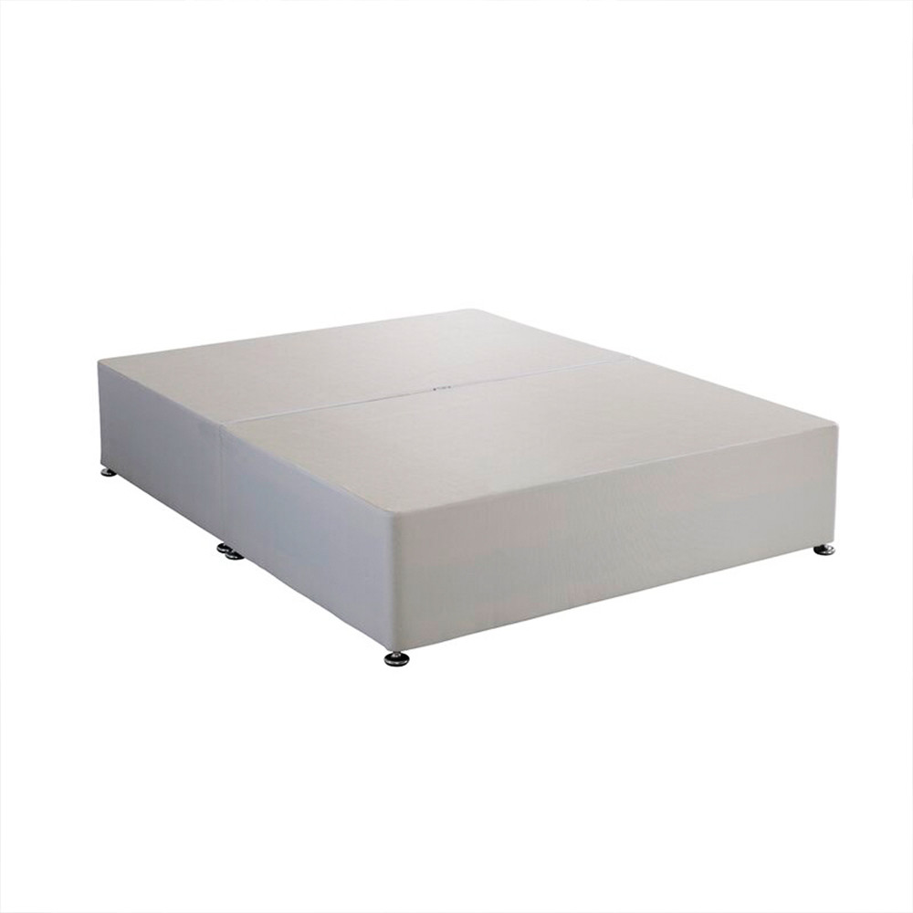 Light grey bed base on a white background Des Kelly