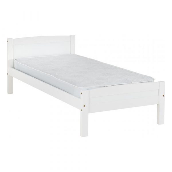 single white bed frame Des Kelly
