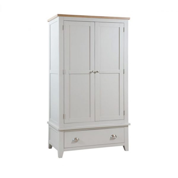 Aimee 2 door affordable white wardrobe on a white background
