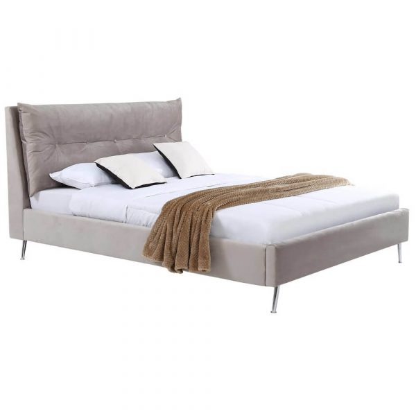 Avery mink bed frame on a white background Des Kelly