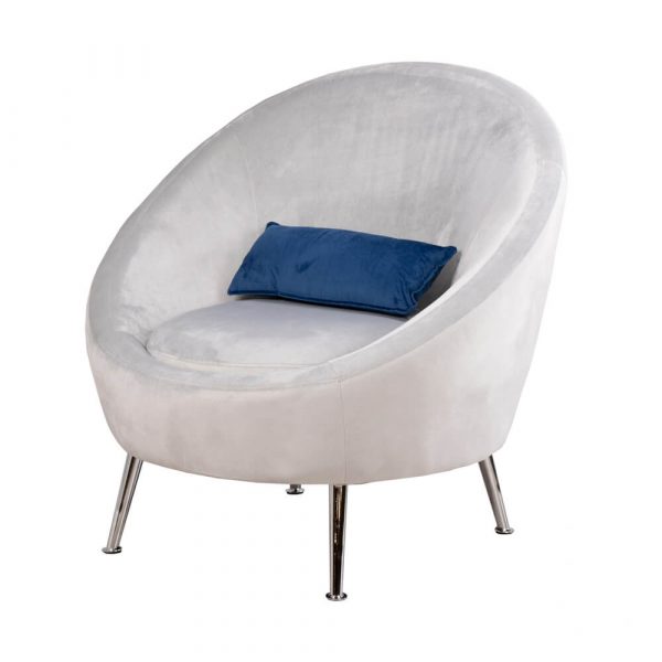 Bella bucket chair w cushion grey velvet B452 1000x1000 1