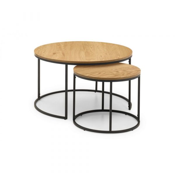 Bellini round oak coffee tables