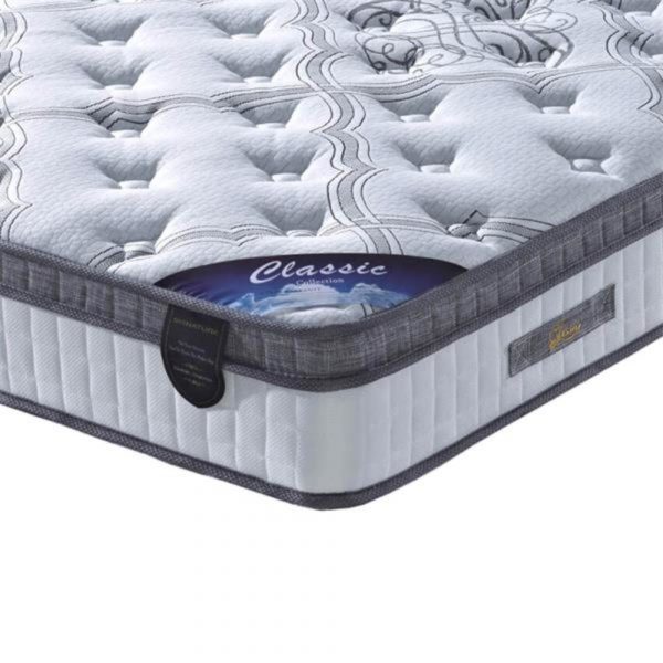 Classic pocket mattress on a white background
