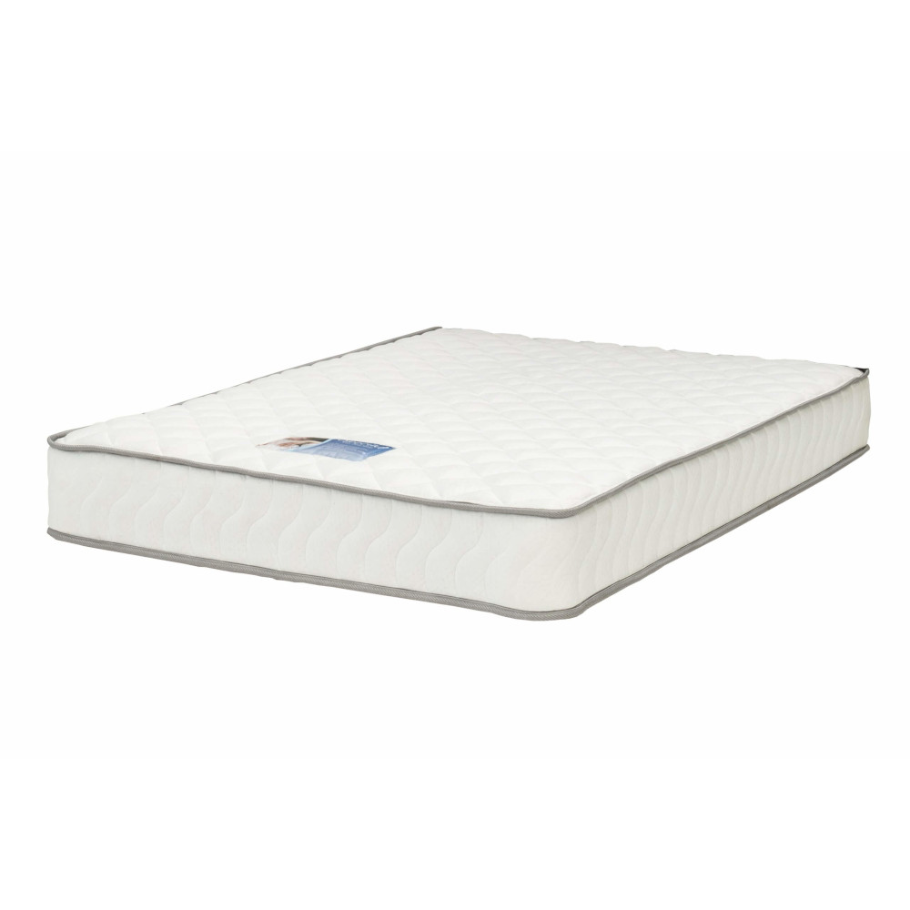 Comfy pocket sprung mattress on a white background