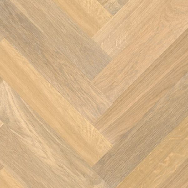 Natural oak herringbone wood floor close up image