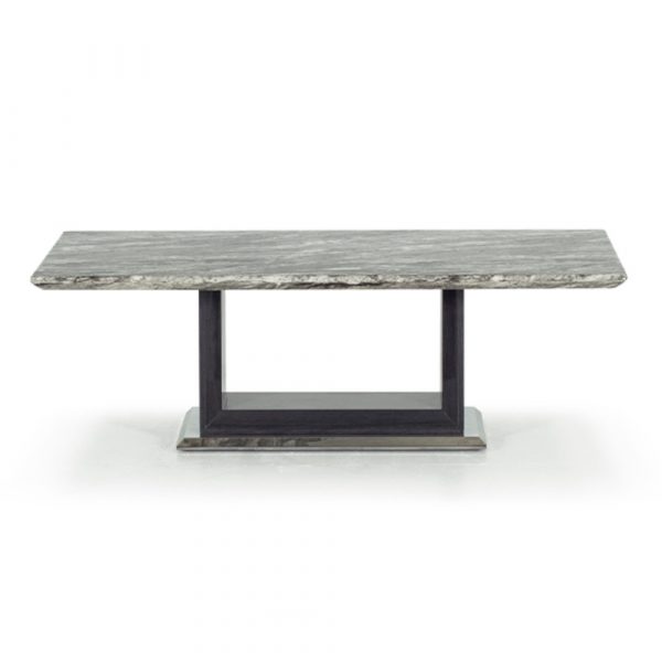 Donatella grey marble top coffee table on a white background