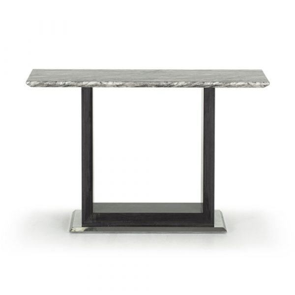 Donatella marble top console table on a white background
