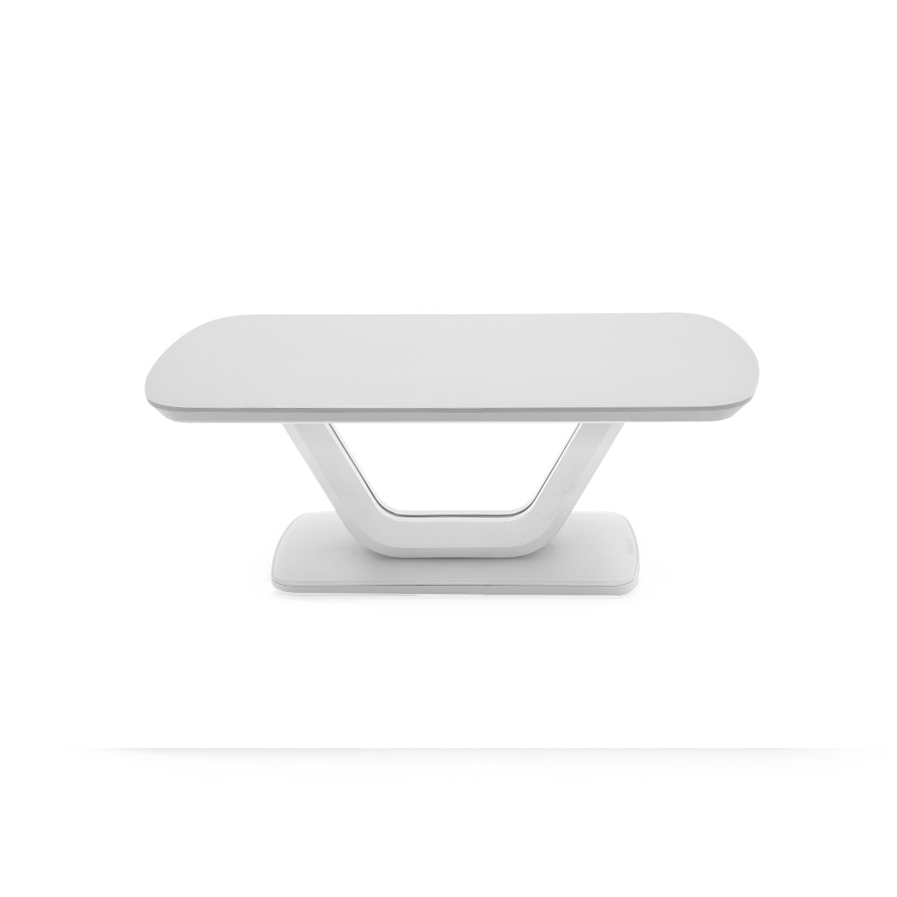 Lazzaro white gloss coffee table on a white background
