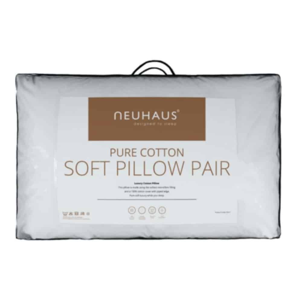 Soft pillow pair on a white background