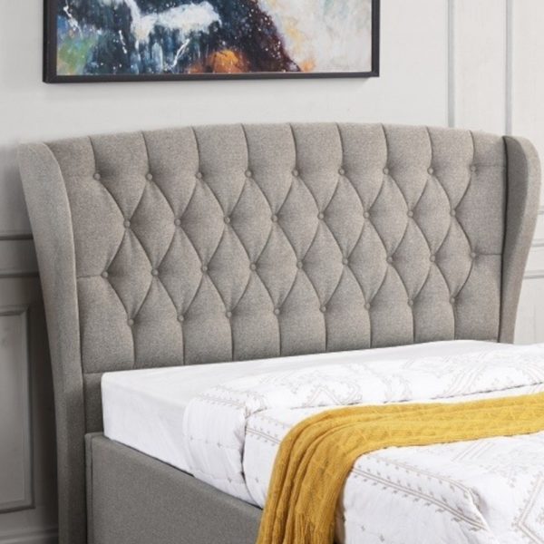 Parker headboard attached to a bedframe