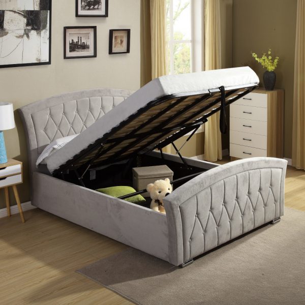Queenstown ottoman bed frame with storage space